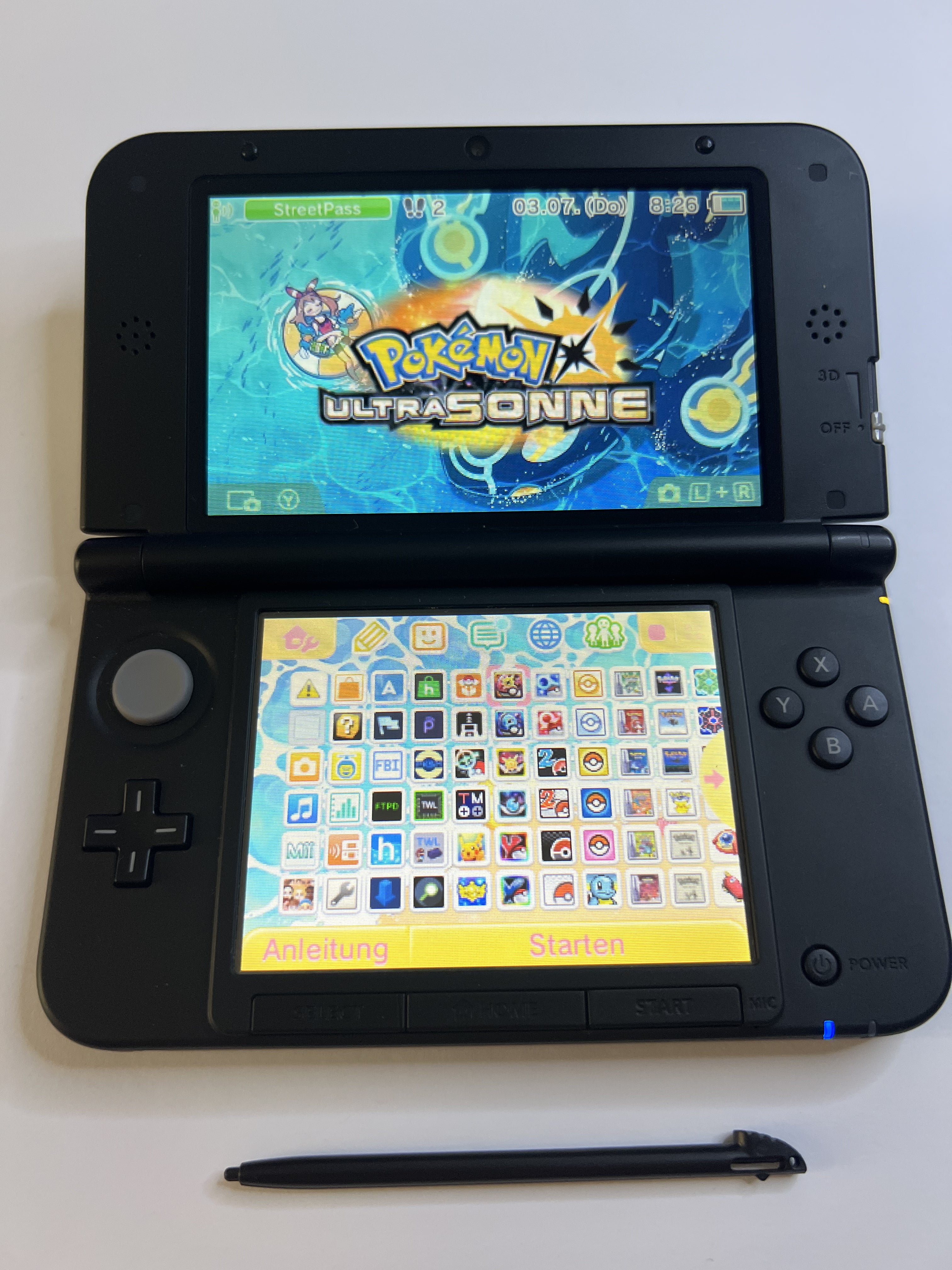 Nintendo 3DS XL Konsole in blau mit 128GB, Pokemon Bank, Poke Mover & vielen Extras