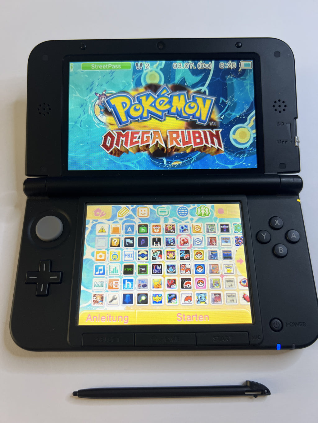 Nintendo 3DS XL Konsole in blau mit 128GB, Pokemon Bank, Poke Mover & vielen Extras