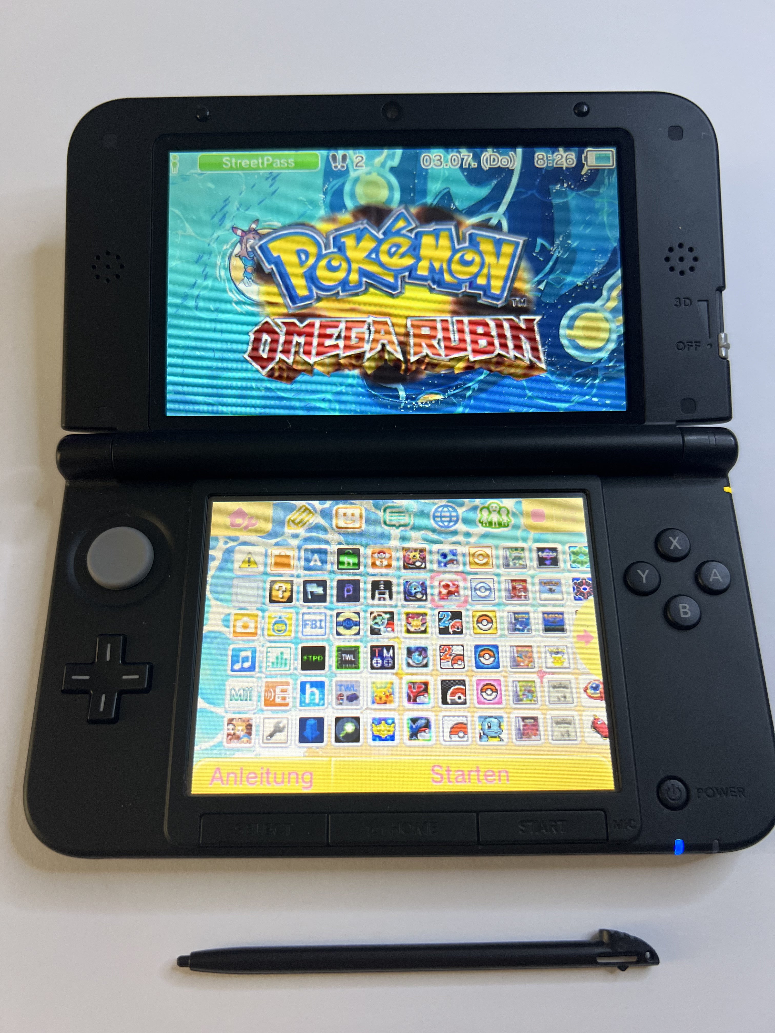 Nintendo 3DS XL Konsole in blau mit 128GB, Pokemon Bank, Poke Mover & vielen Extras