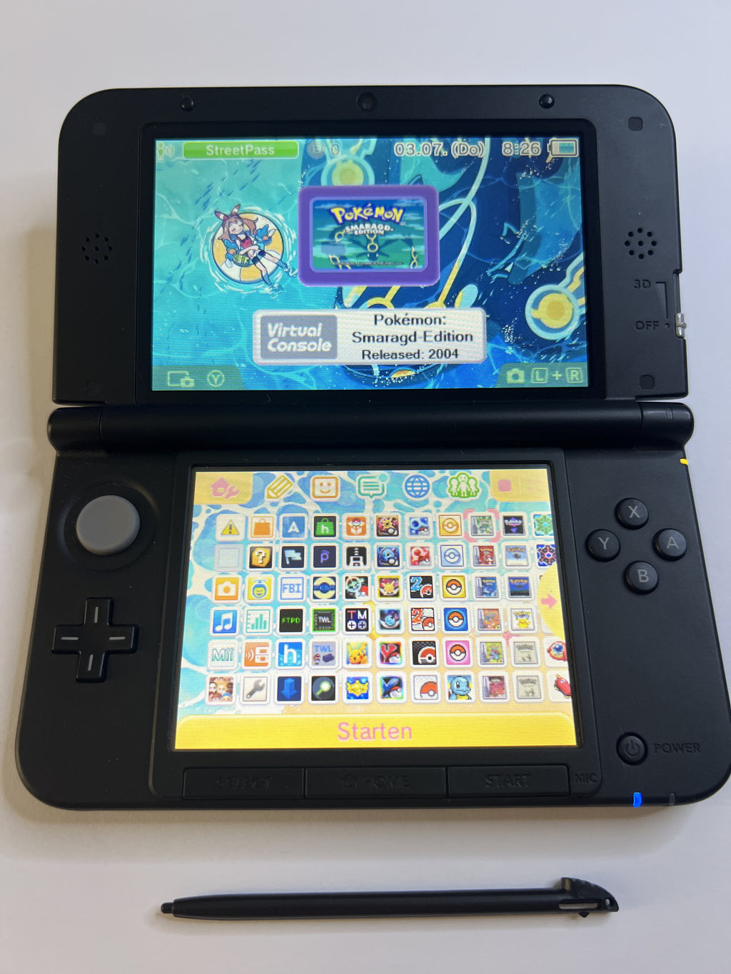 Nintendo 3DS XL Konsole in blau mit 128GB, Pokemon Bank, Poke Mover & vielen Extras