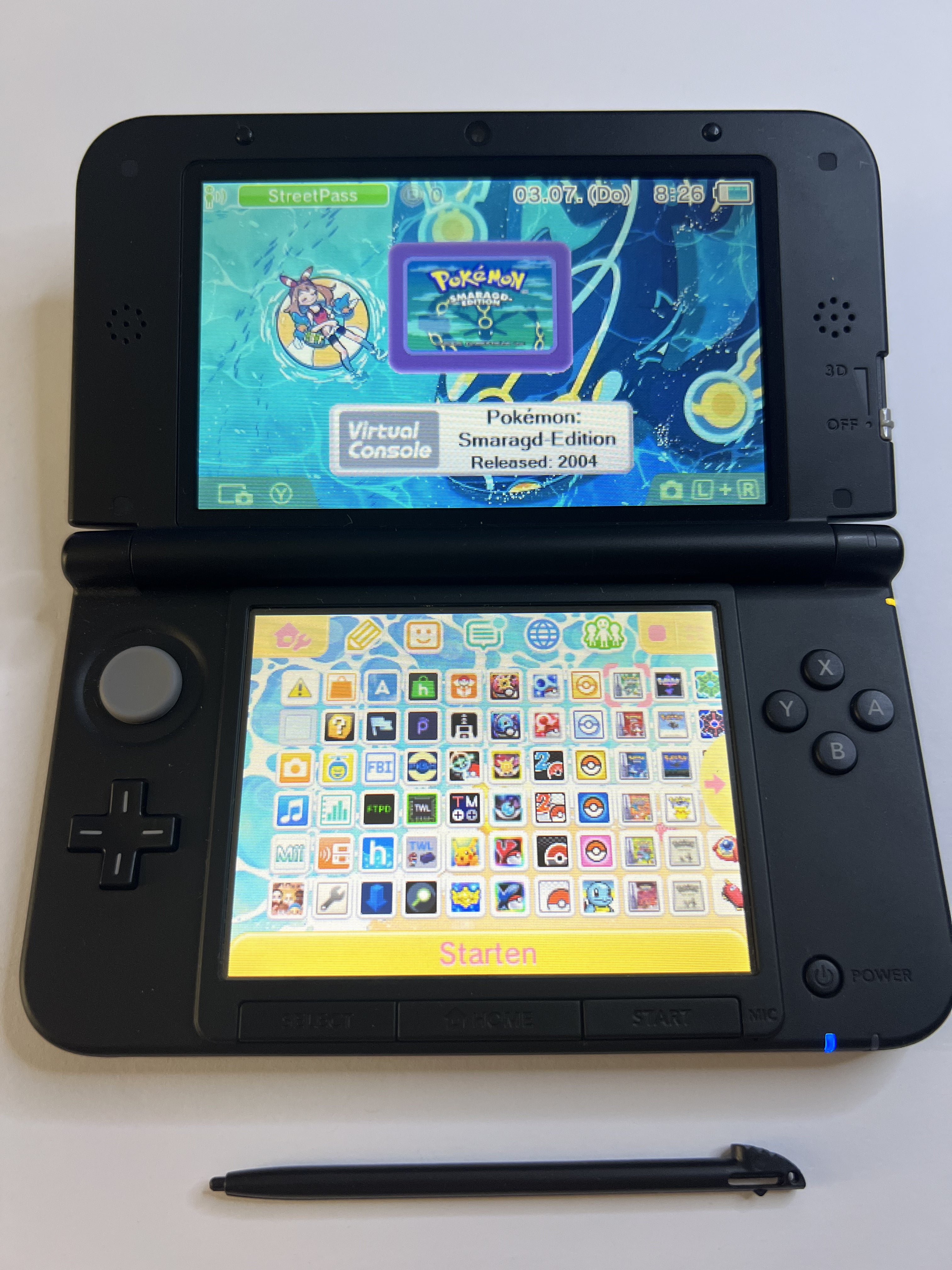 Nintendo 3DS XL Konsole in blau mit 128GB, Pokemon Bank, Poke Mover & vielen Extras
