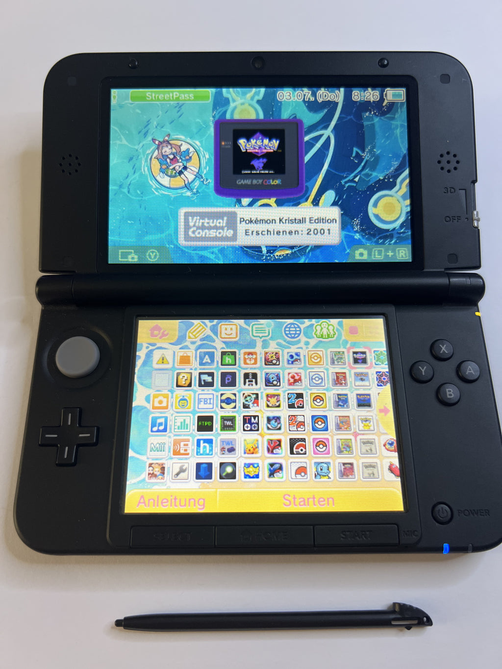 Nintendo 3DS XL Konsole in blau mit 128GB, Pokemon Bank, Poke Mover & vielen Extras