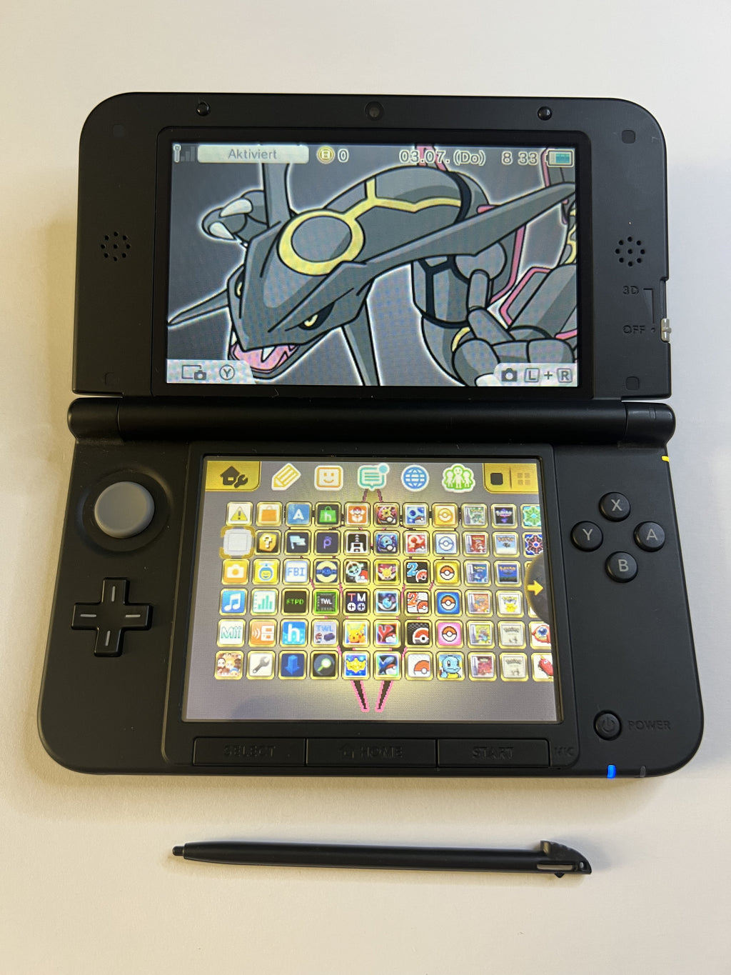 Nintendo 3DS XL Konsole silber mit 128GB, Pokemon Bank, Poke Mover & vielen Extras