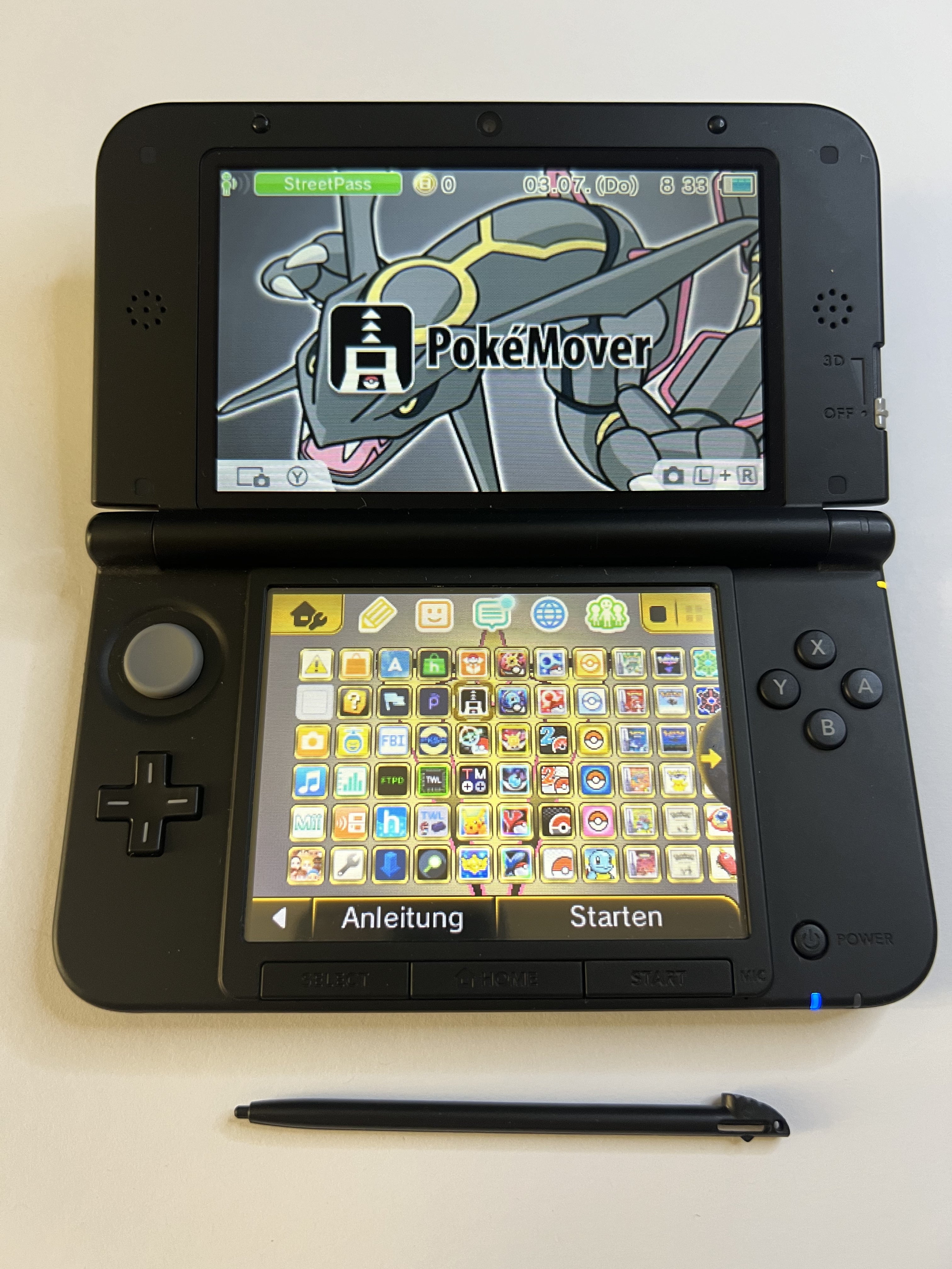 Nintendo 3DS XL Konsole silber mit 128GB, Pokemon Bank, Poke Mover & vielen Extras