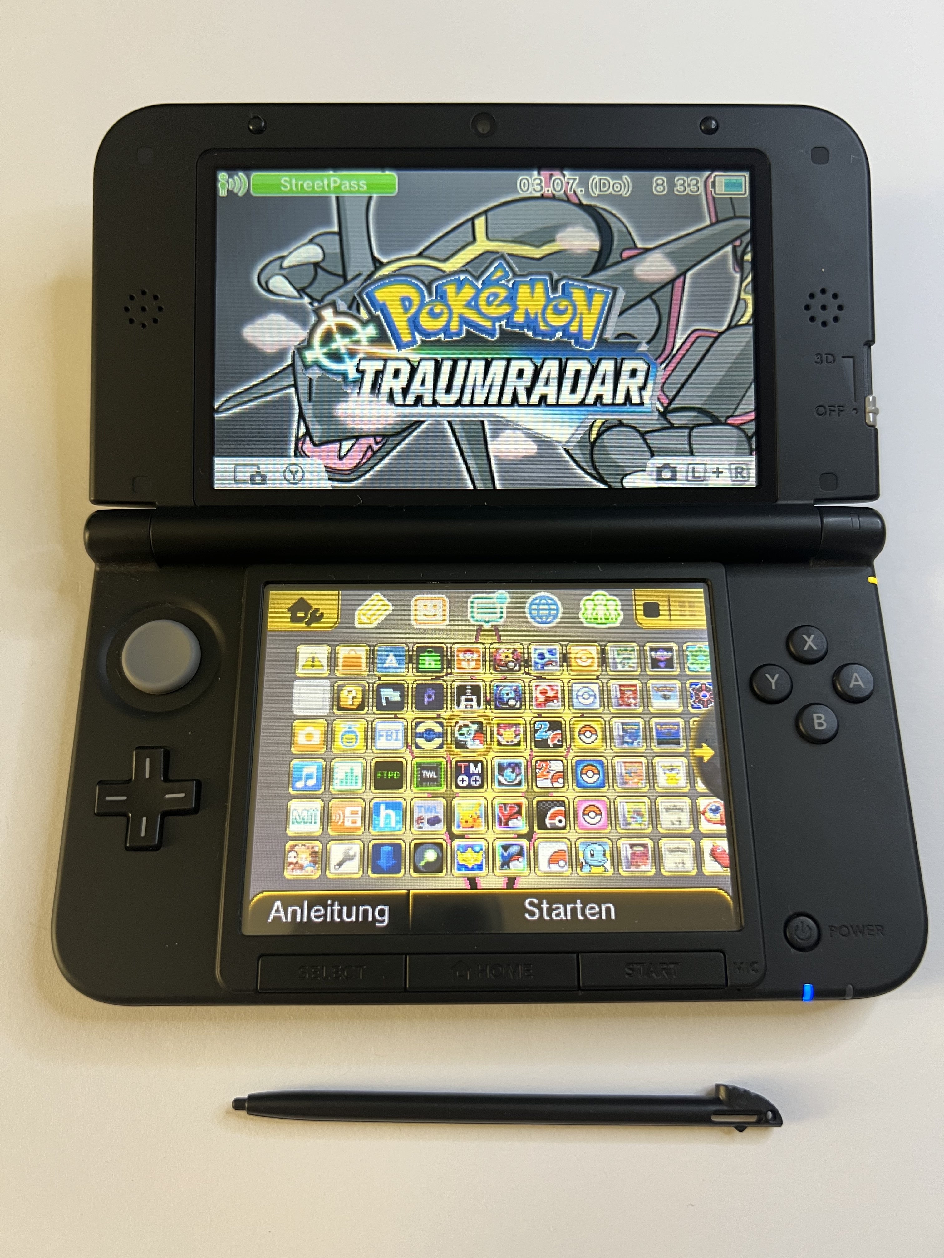 Nintendo 3DS XL Konsole schwarz mit 128GB, Pokemon Bank, Poke Mover & vielen Extras