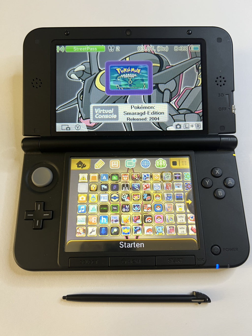 Nintendo 3DS XL Konsole silber mit 128GB, Pokemon Bank, Poke Mover & vielen Extras