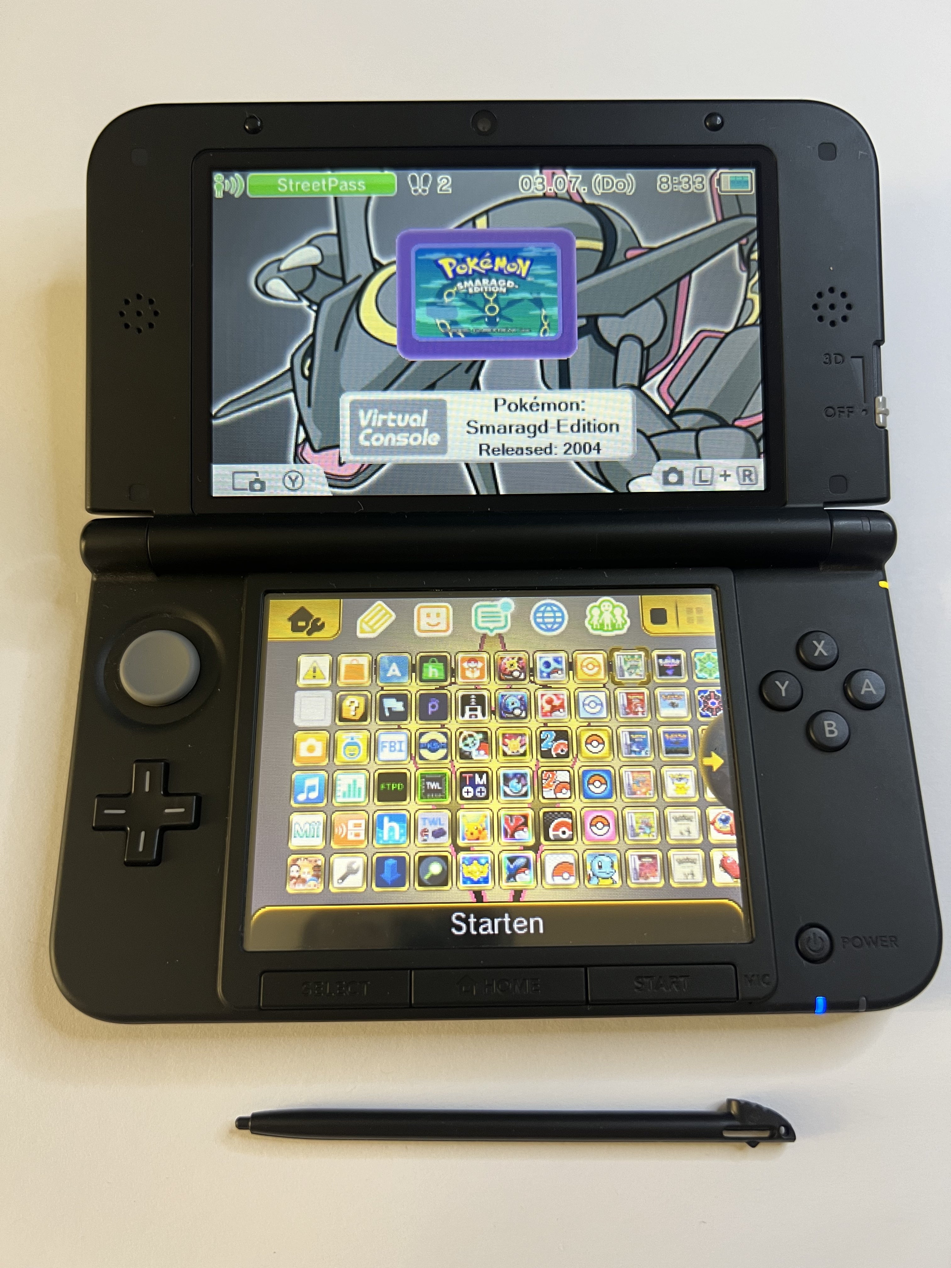 Nintendo 3DS XL Konsole silber mit 128GB, Pokemon Bank, Poke Mover & vielen Extras