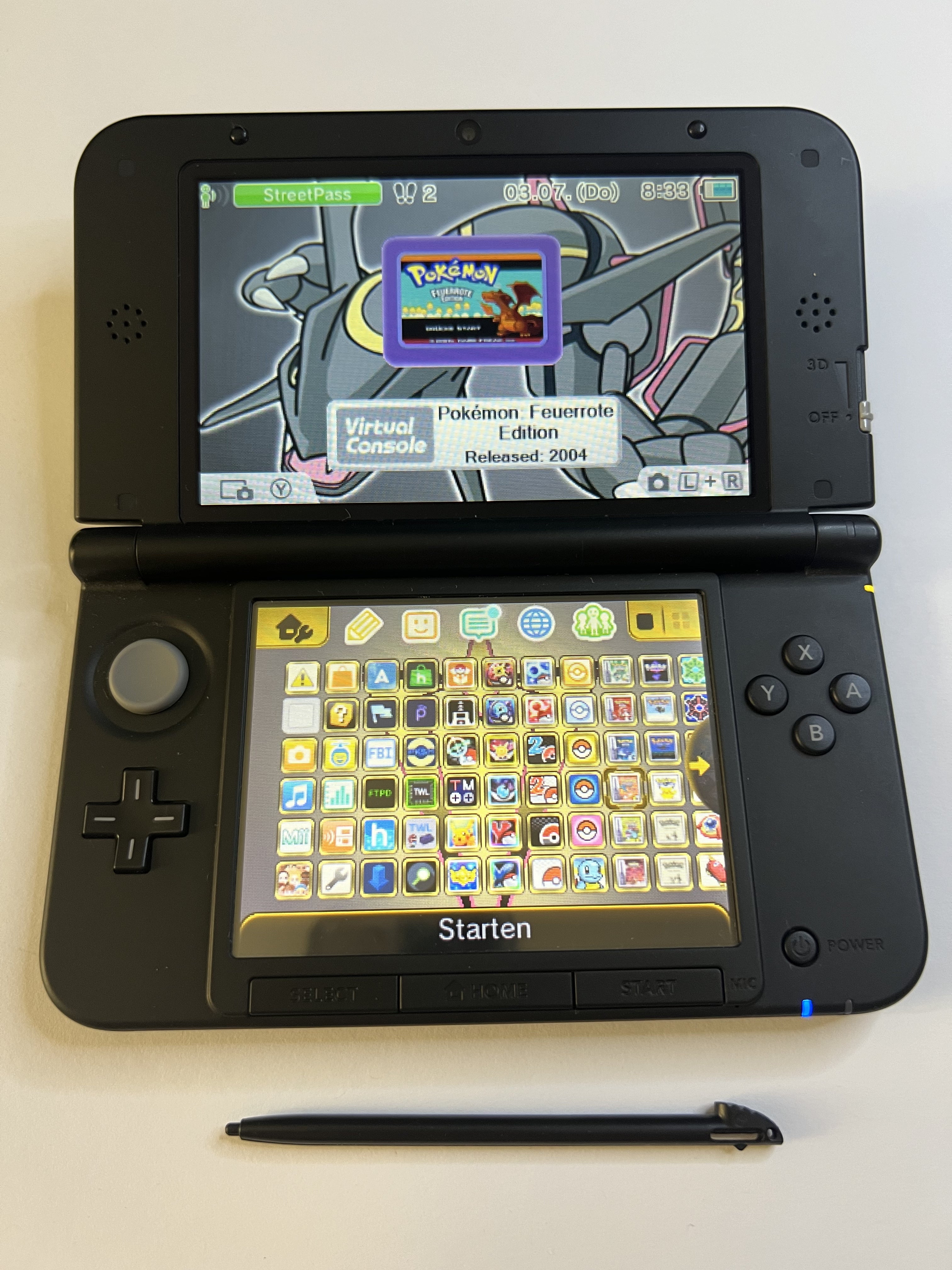 Nintendo 3DS XL Konsole schwarz mit 128GB, Pokemon Bank, Poke Mover & vielen Extras