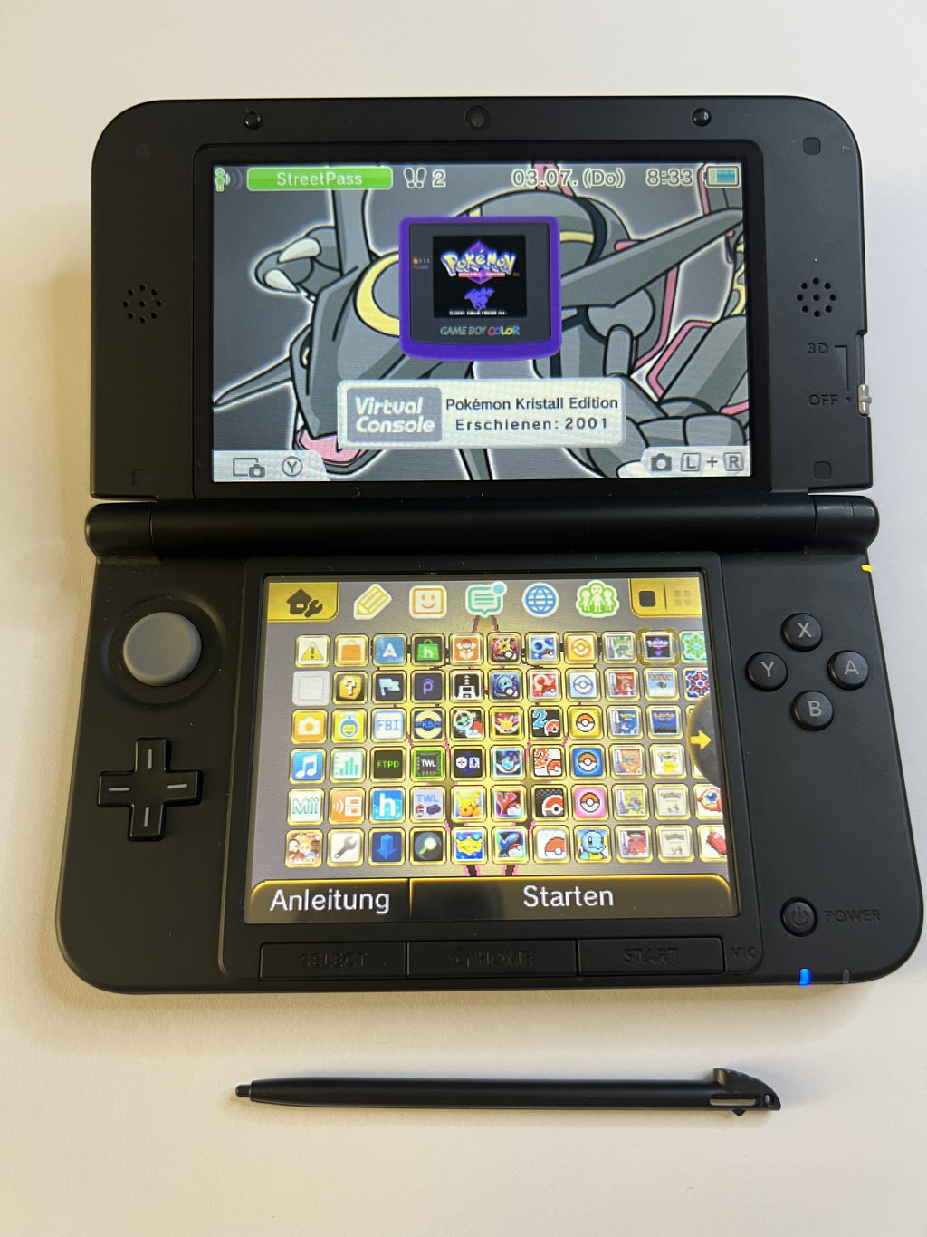 Nintendo 3DS XL Konsole silber mit 128GB, Pokemon Bank, Poke Mover & vielen Extras