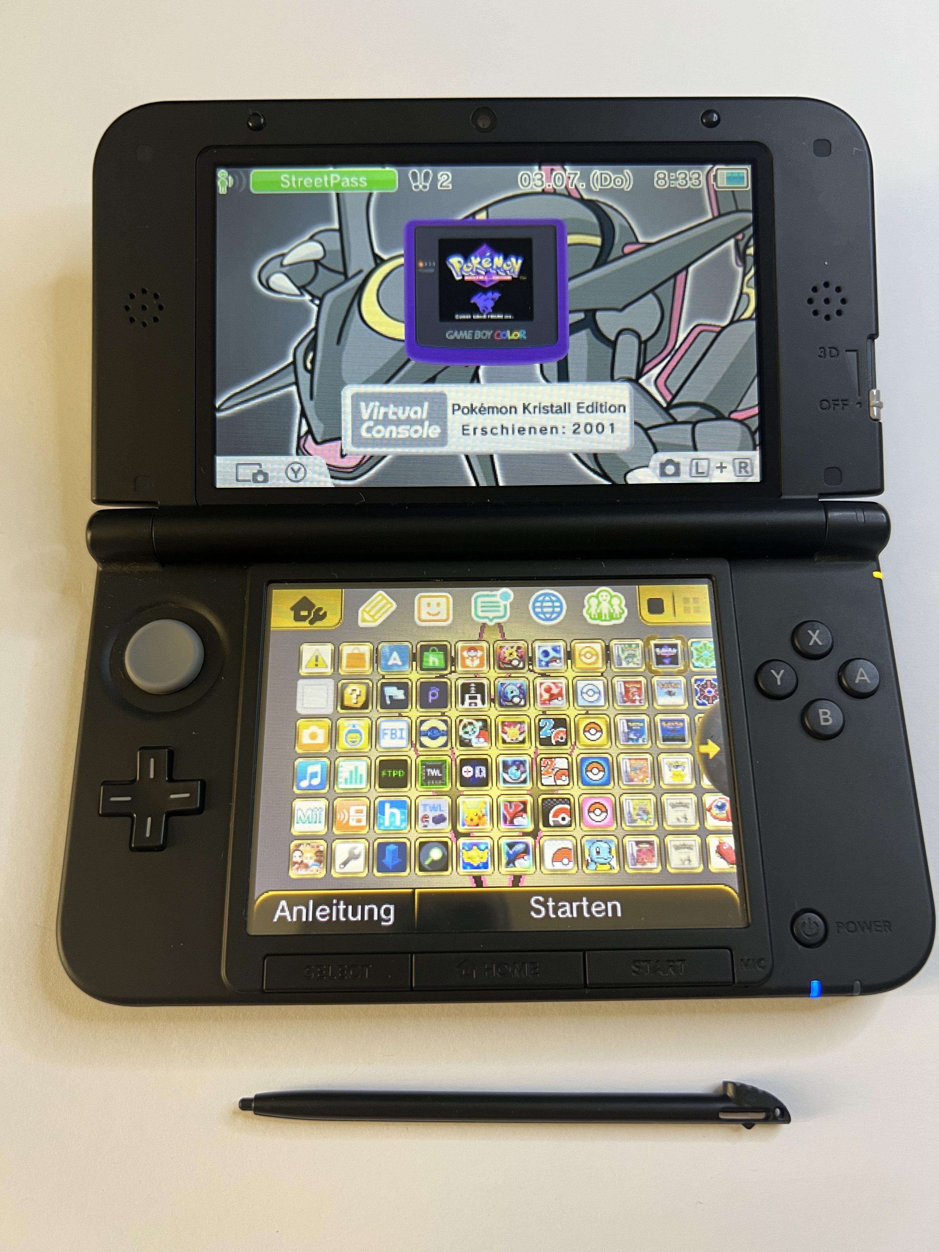 Nintendo 3DS XL Konsole silber mit 128GB, Pokemon Bank, Poke Mover & vielen Extras