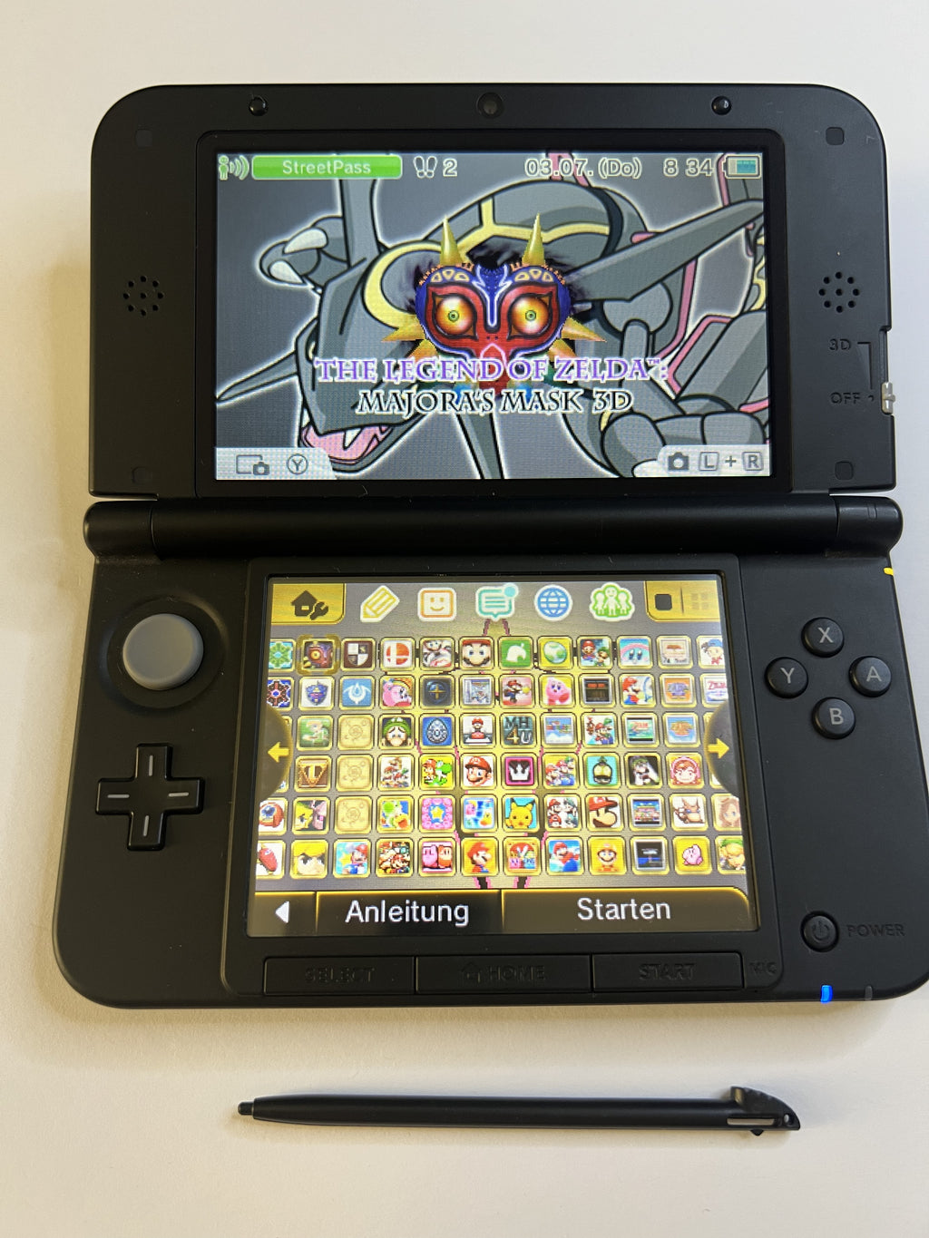Nintendo 3DS XL Konsole schwarz mit 128GB, Pokemon Bank, Poke Mover & vielen Extras