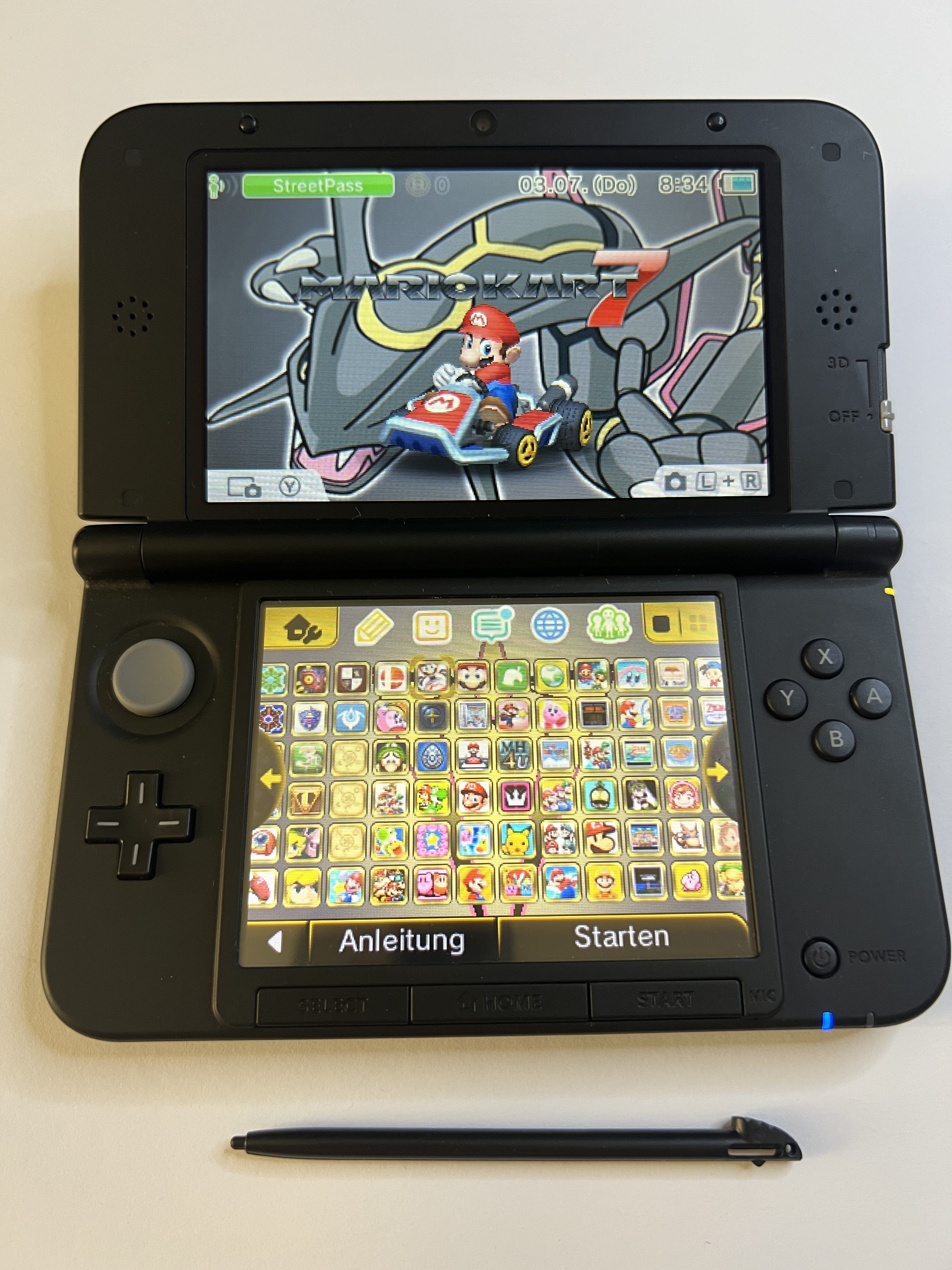 Nintendo 3DS XL Konsole silber mit 128GB, Pokemon Bank, Poke Mover & vielen Extras