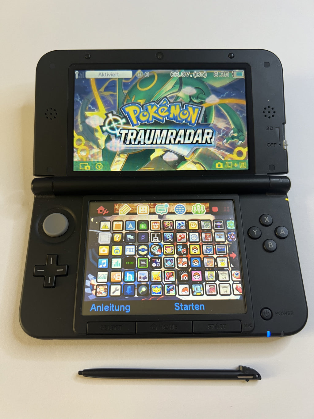 Nintendo 3DS XL Konsole in schwarz mit 128GB, Pokemon Bank, Poke Mover & vielen Extras
