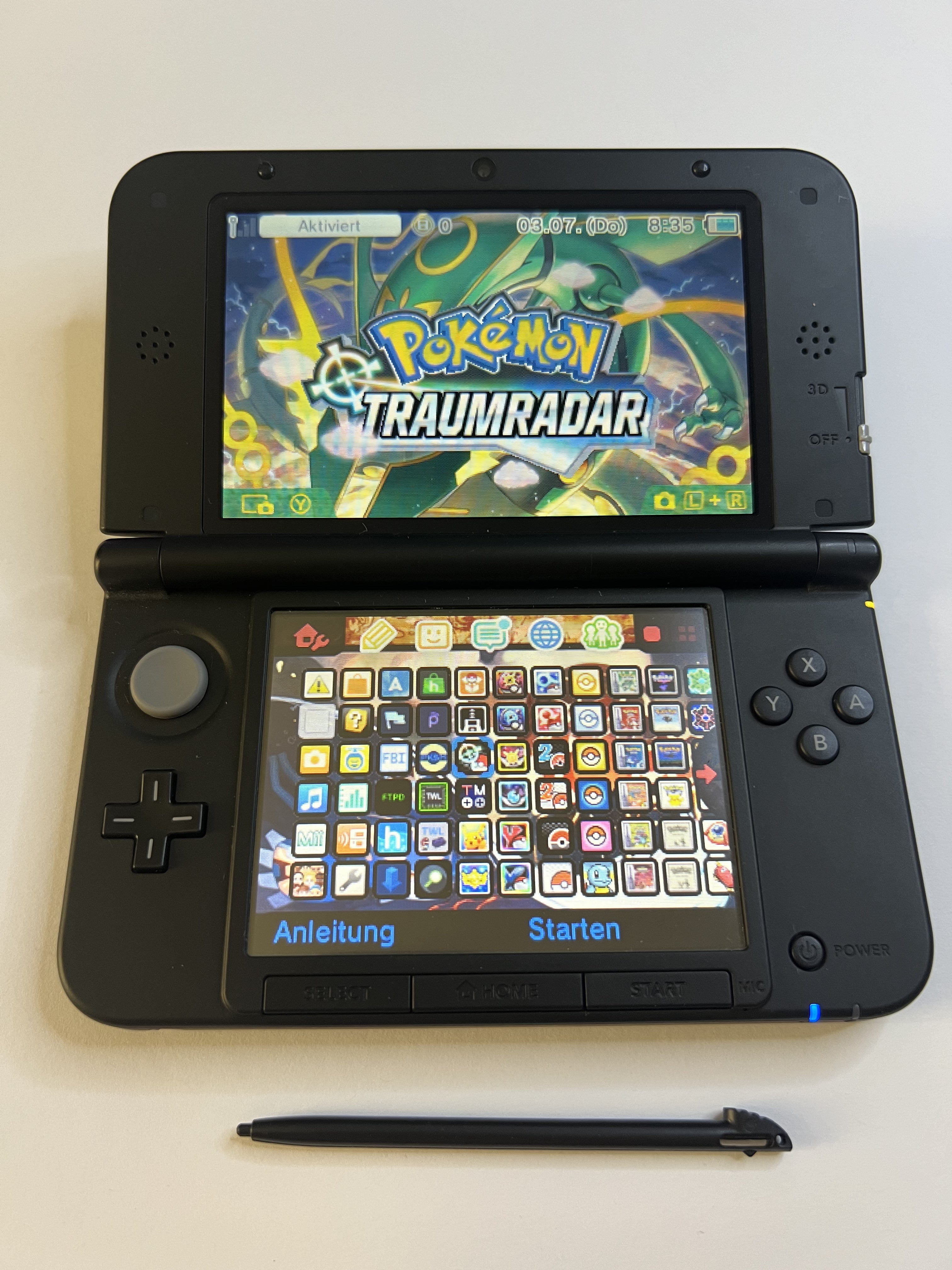 Nintendo 3DS XL Konsole in schwarz mit 128GB, Pokemon Bank, Poke Mover & vielen Extras