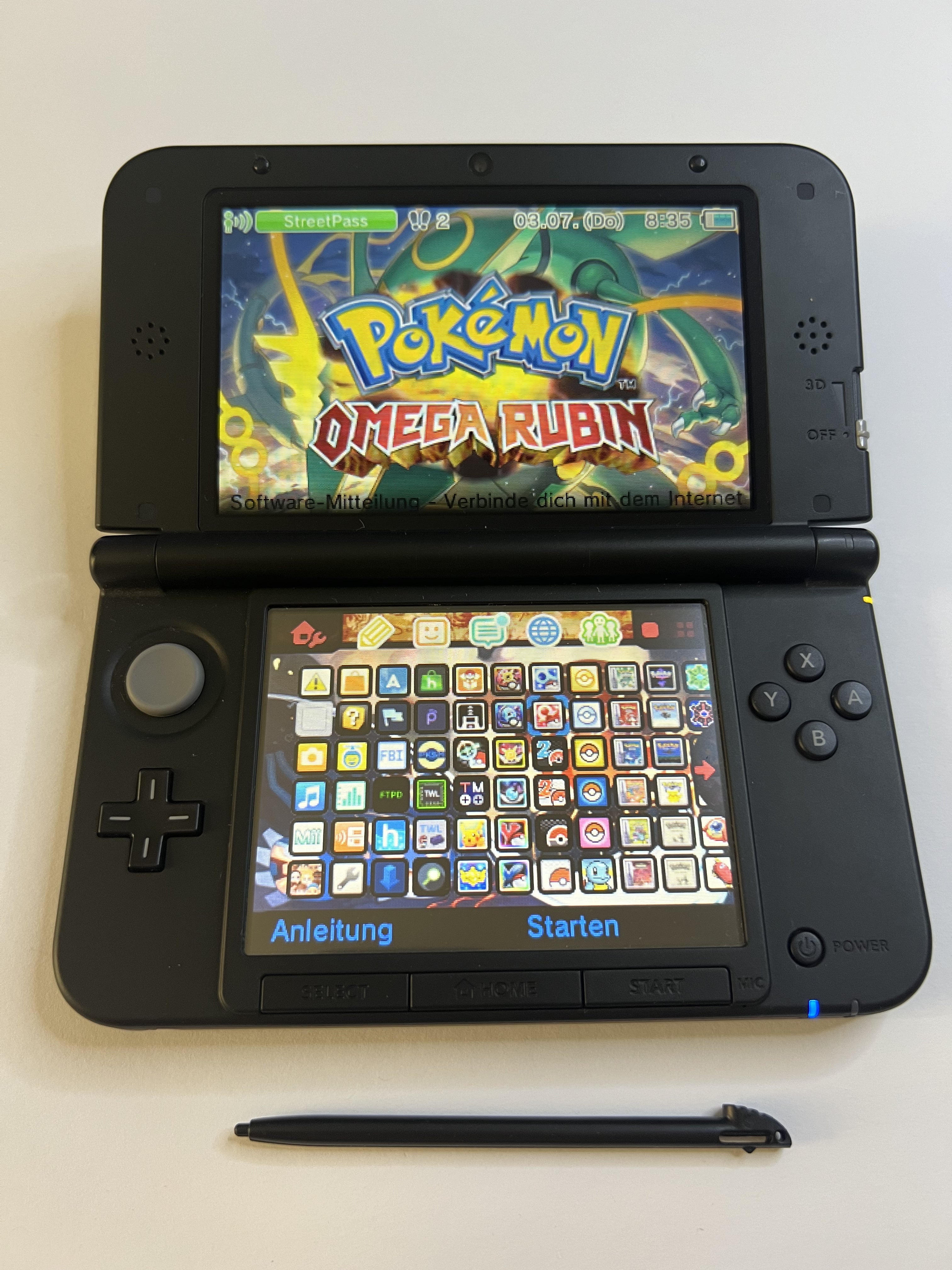 Nintendo 3DS XL Konsole in schwarz mit 128GB, Pokemon Bank, Poke Mover & vielen Extras