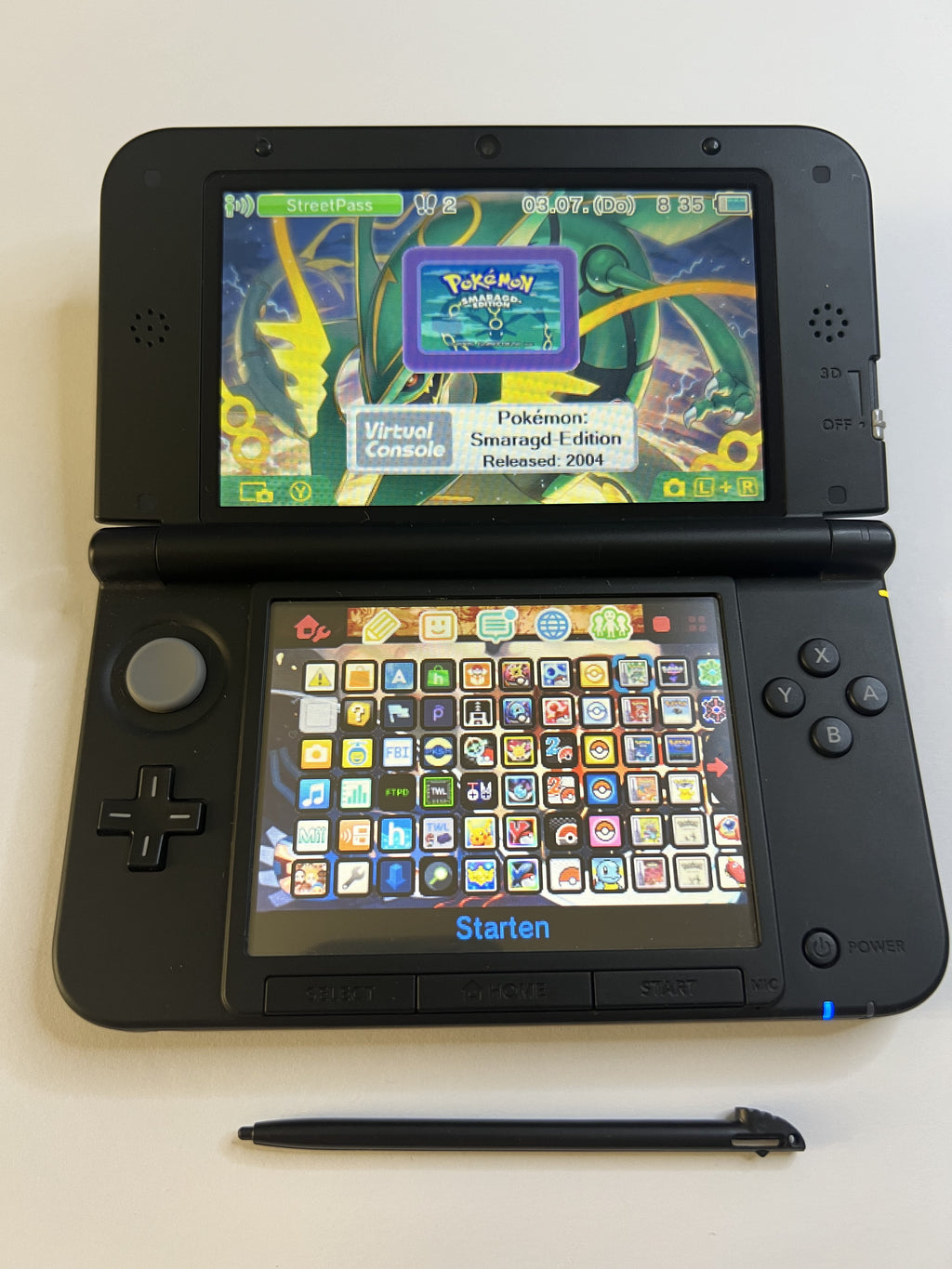 Nintendo 3DS XL Konsole in schwarz mit 128GB, Pokemon Bank, Poke Mover & vielen Extras