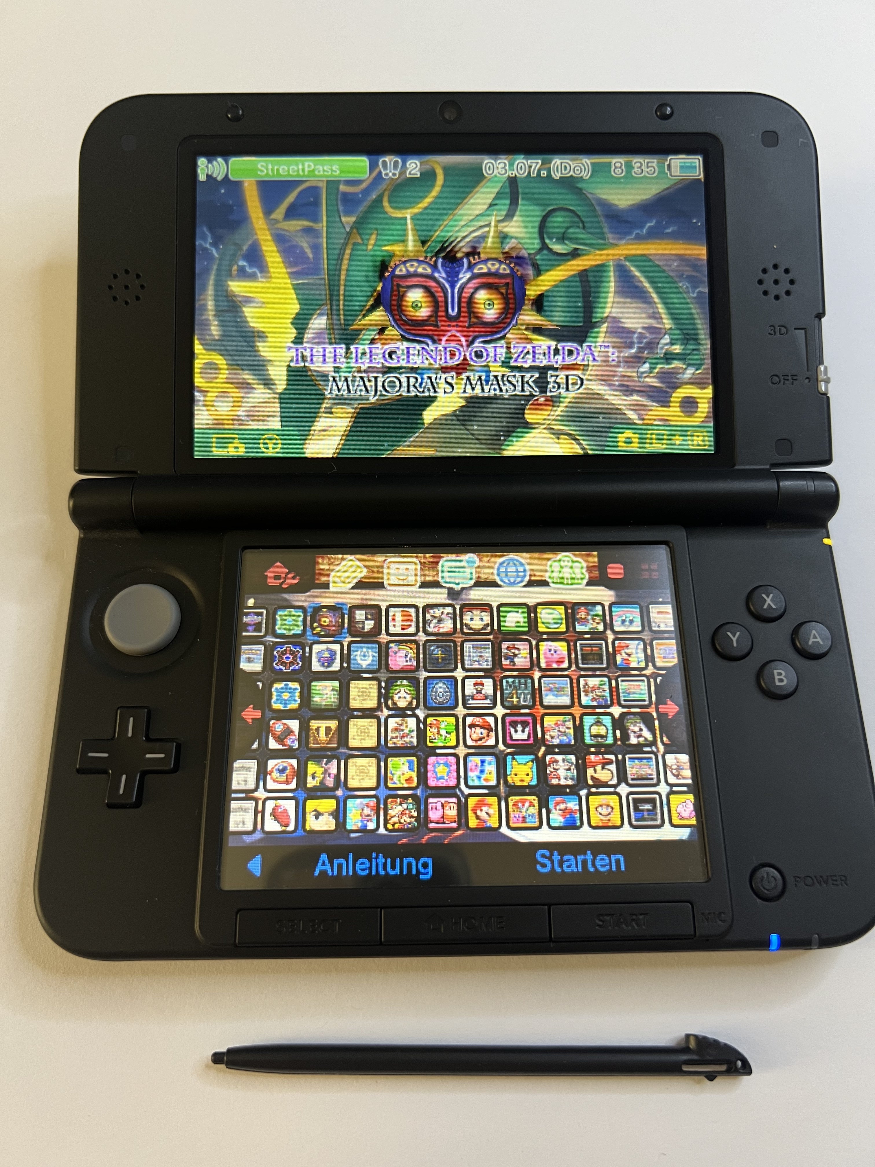 Nintendo 3DS XL Konsole in schwarz mit 128GB, Pokemon Bank, Poke Mover & vielen Extras
