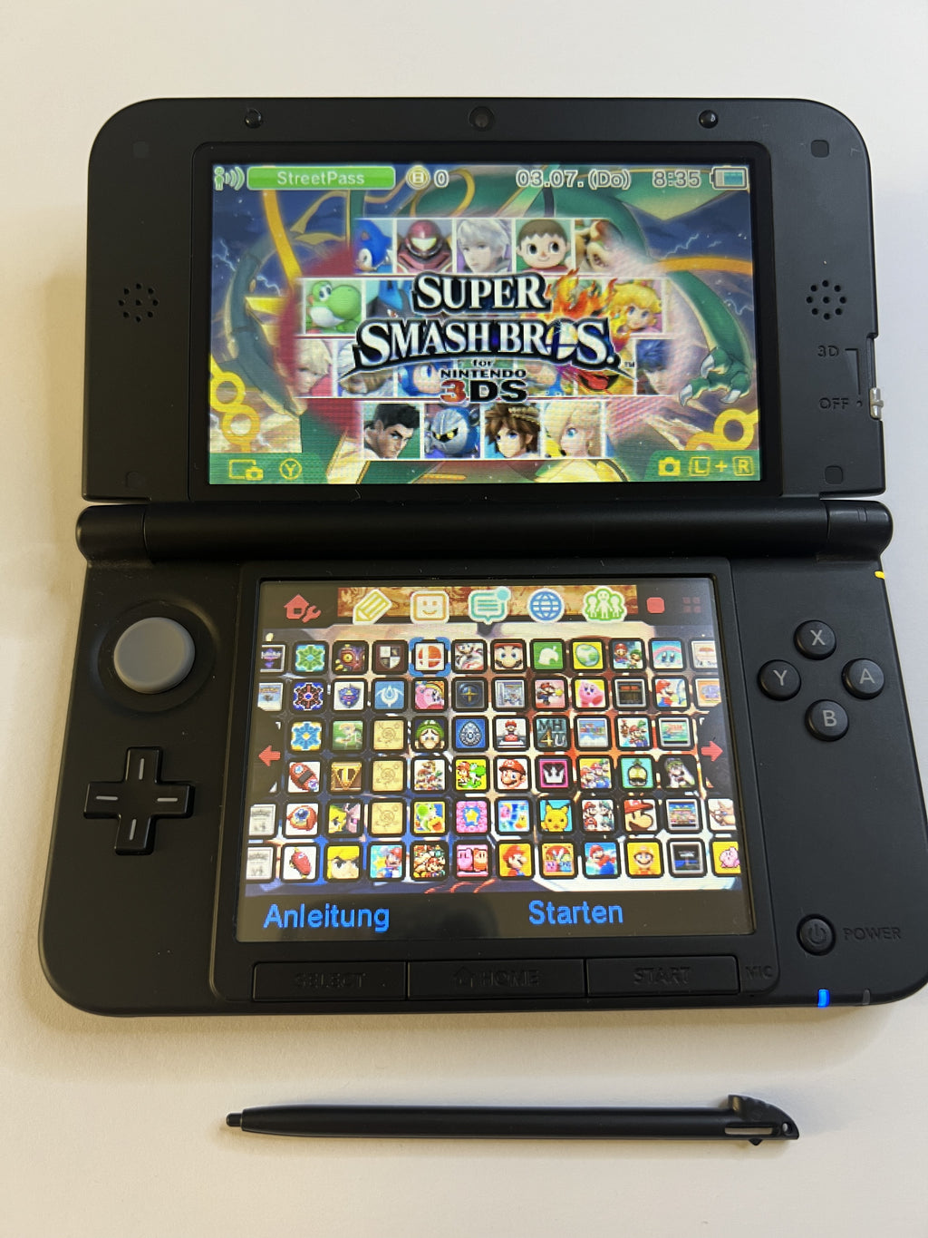 Nintendo 3DS XL Konsole in schwarz mit 128GB, Pokemon Bank, Poke Mover & vielen Extras
