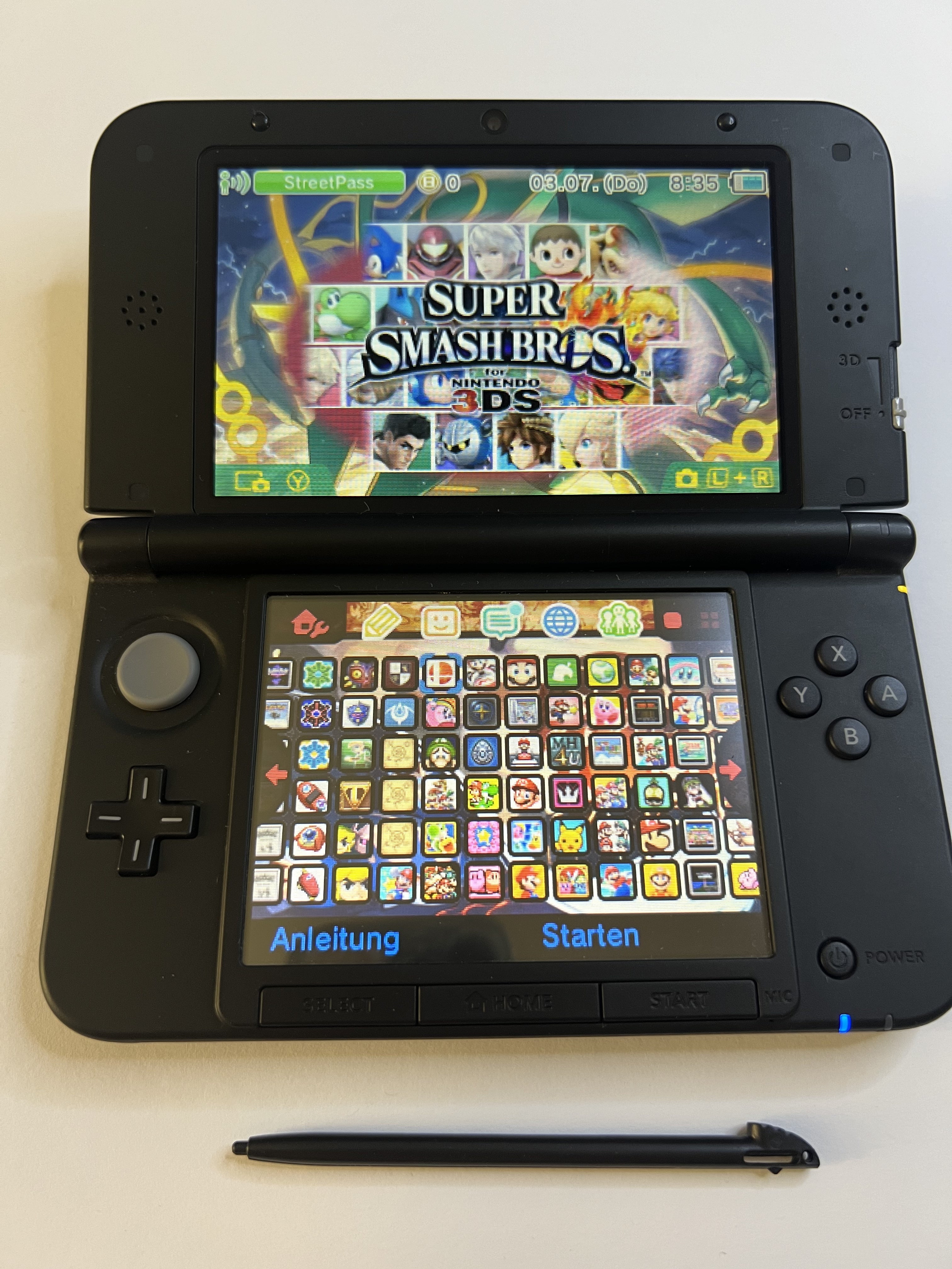Nintendo 3DS XL Konsole silber in OVP CIB mit 128GB, Pokemon Bank, Poke Mover & vielen Extras