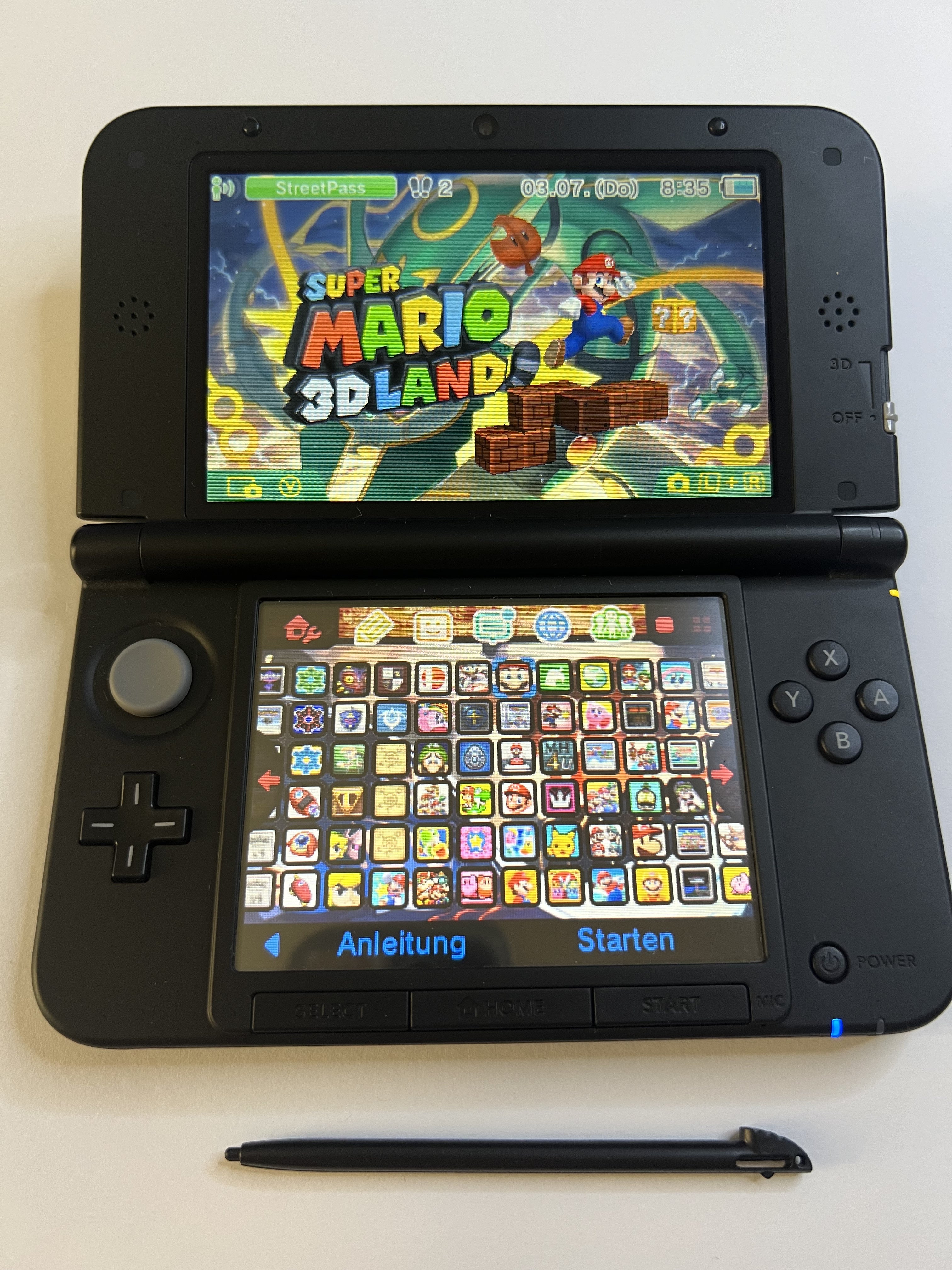 Nintendo 3DS XL Konsole silber in OVP mit 128GB, Pokemon Bank, Poke Mover & vielen Extras