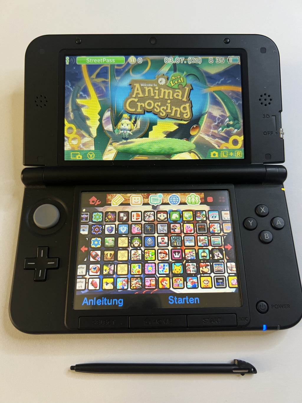 Nintendo 3DS XL Konsole silber in OVP CIB mit 128GB, Pokemon Bank, Poke Mover & vielen Extras