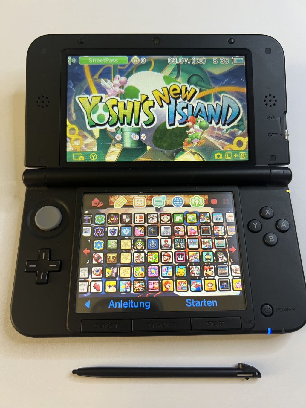 Nintendo 3DS XL Konsole silber in OVP mit 128GB, Pokemon Bank, Poke Mover & vielen Extras