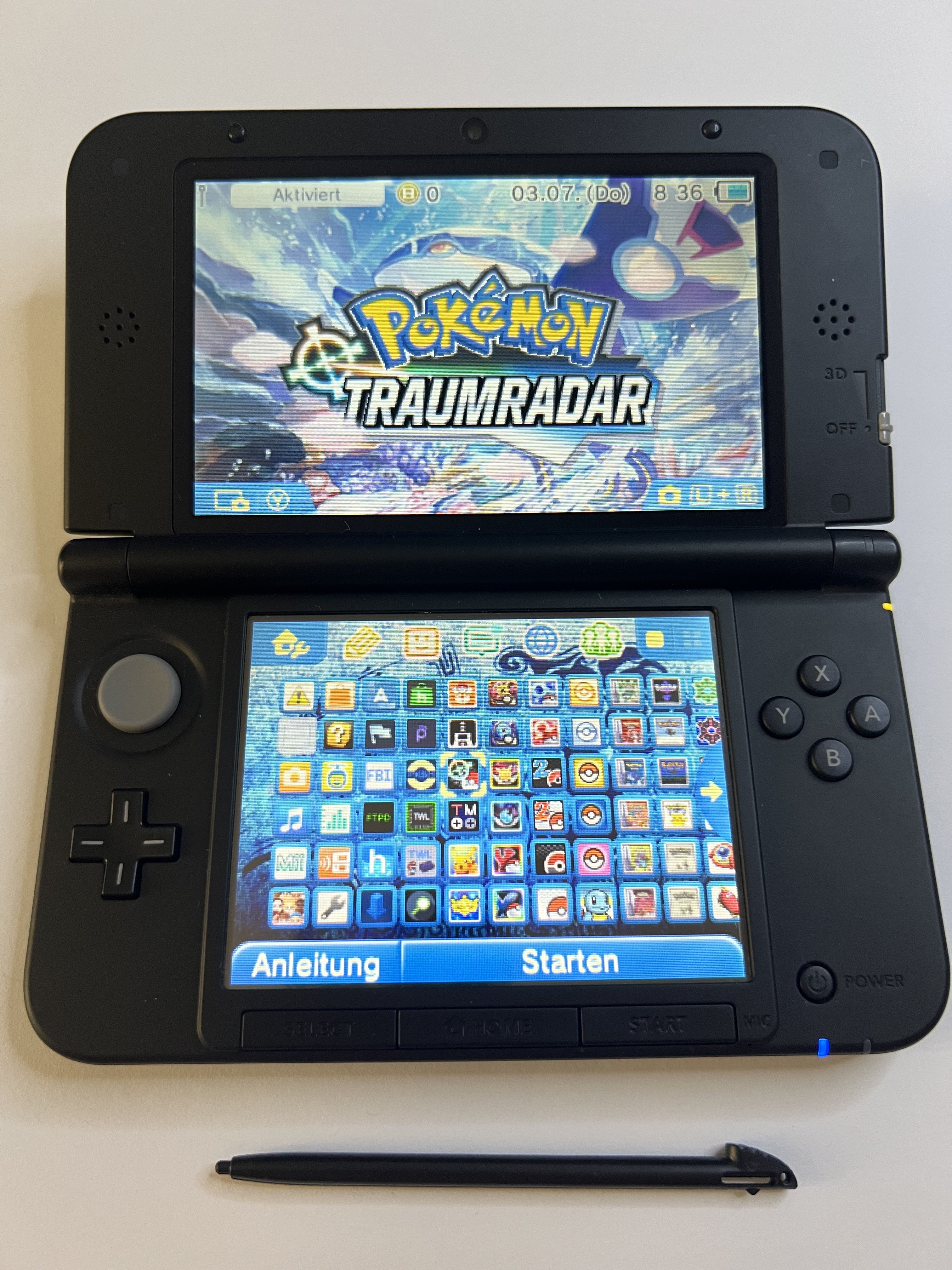Nintendo 3DS XL Konsole in blau mit 128GB, Pokemon Bank, Poke Mover & vielen Extras