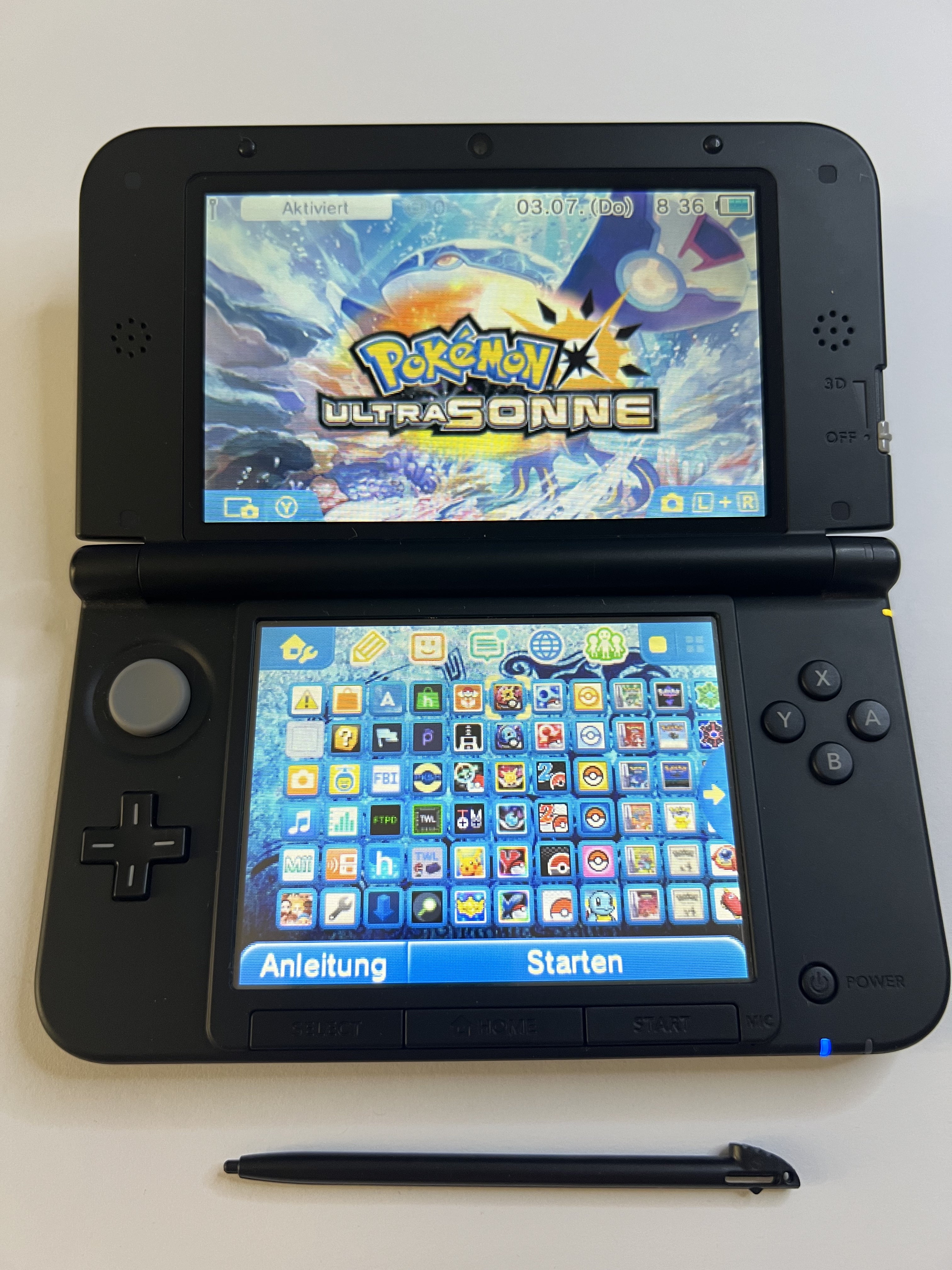 Nintendo 3DS XL Konsole in blau mit 128GB, Pokemon Bank, Poke Mover & vielen Extras