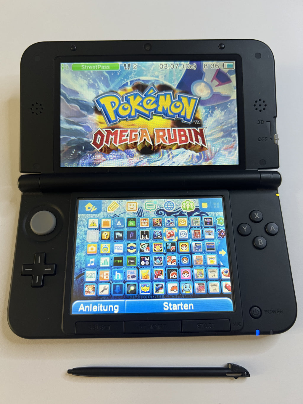 Nintendo 3DS XL Konsole in blau mit 128GB, Pokemon Bank, Poke Mover & vielen Extras