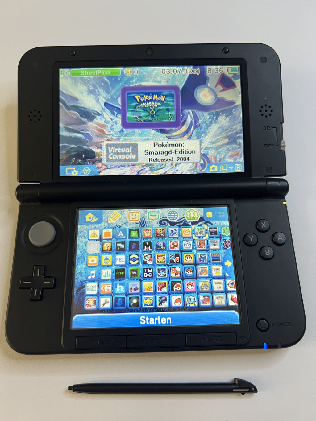 Nintendo 3DS XL Konsole in blau mit 128GB, Pokemon Bank, Poke Mover & vielen Extras