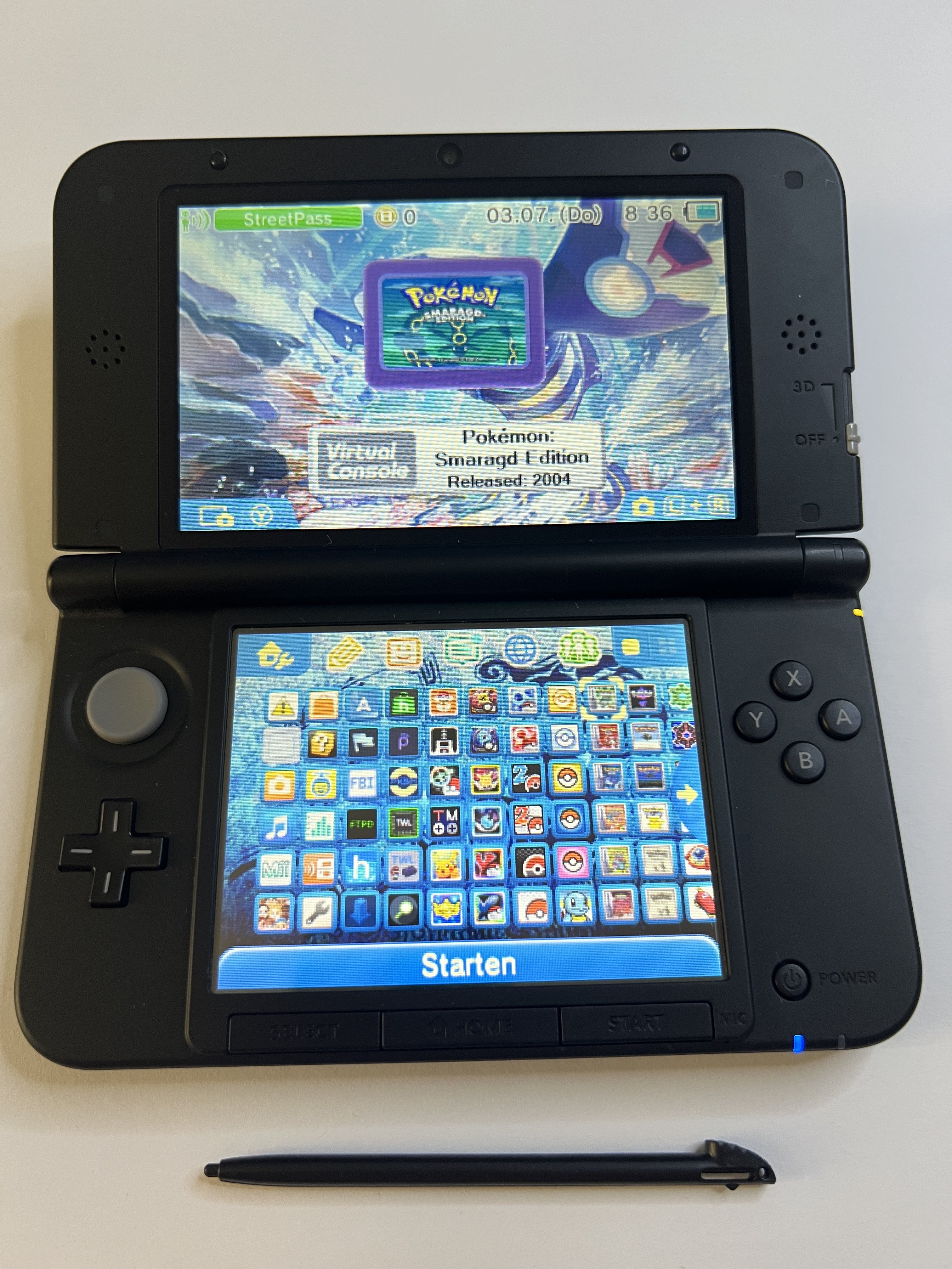 Nintendo 3DS XL Konsole in blau mit 128GB, Pokemon Bank, Poke Mover & vielen Extras