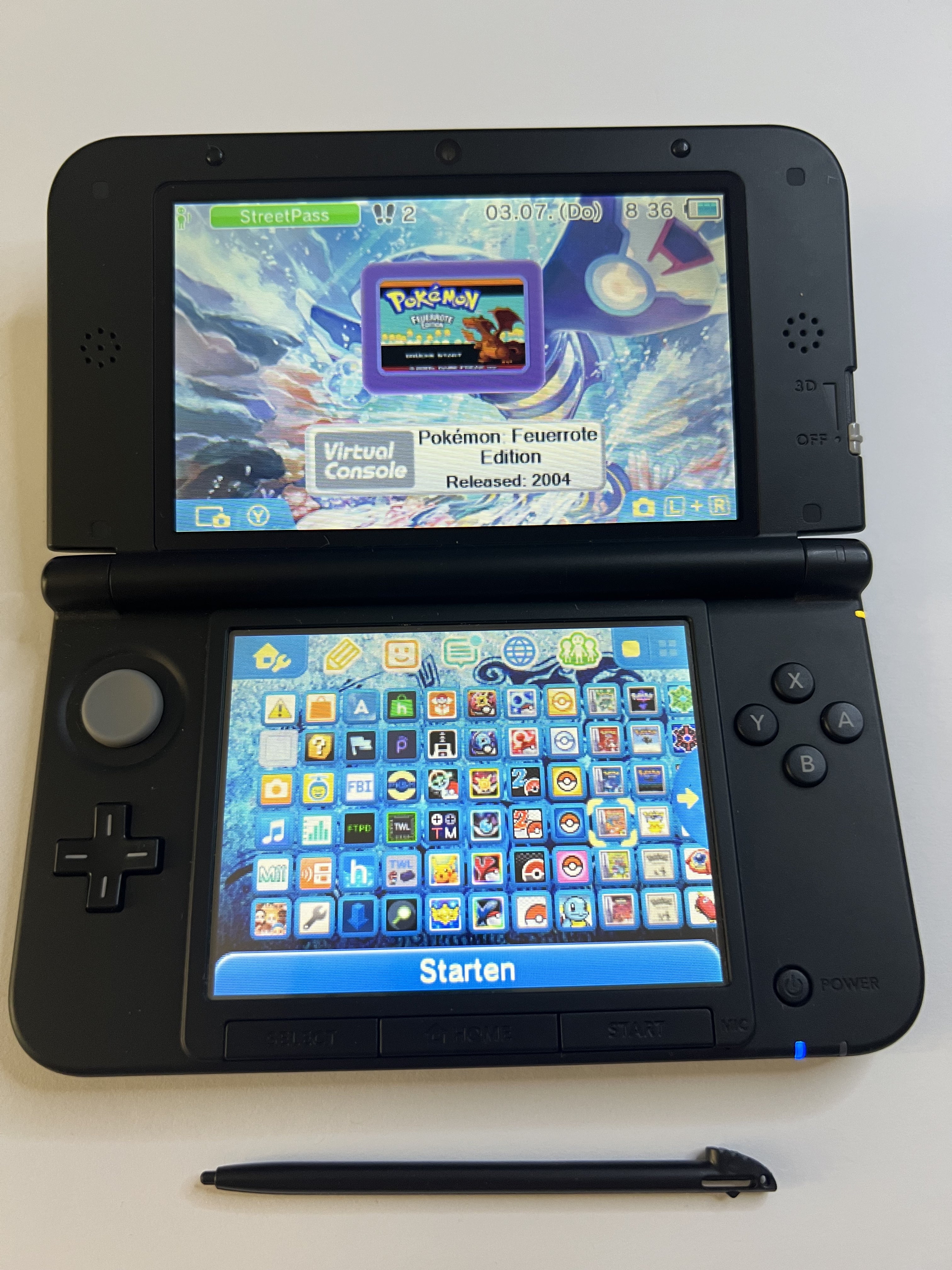 Nintendo 3DS XL Konsole in blau mit 128GB, Pokemon Bank, Poke Mover & vielen Extras