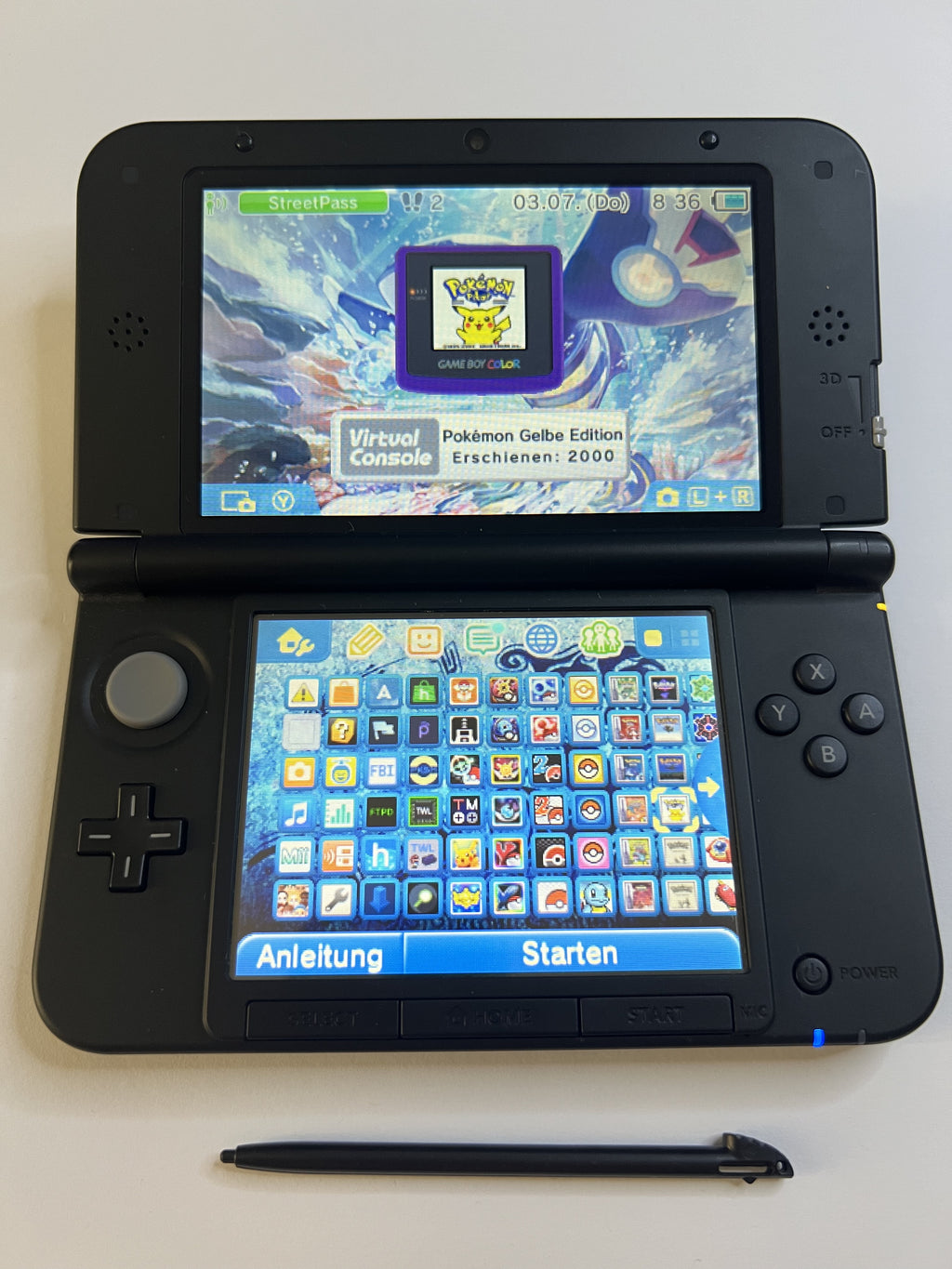 Nintendo 3DS XL Konsole in blau mit 128GB, Pokemon Bank, Poke Mover & vielen Extras