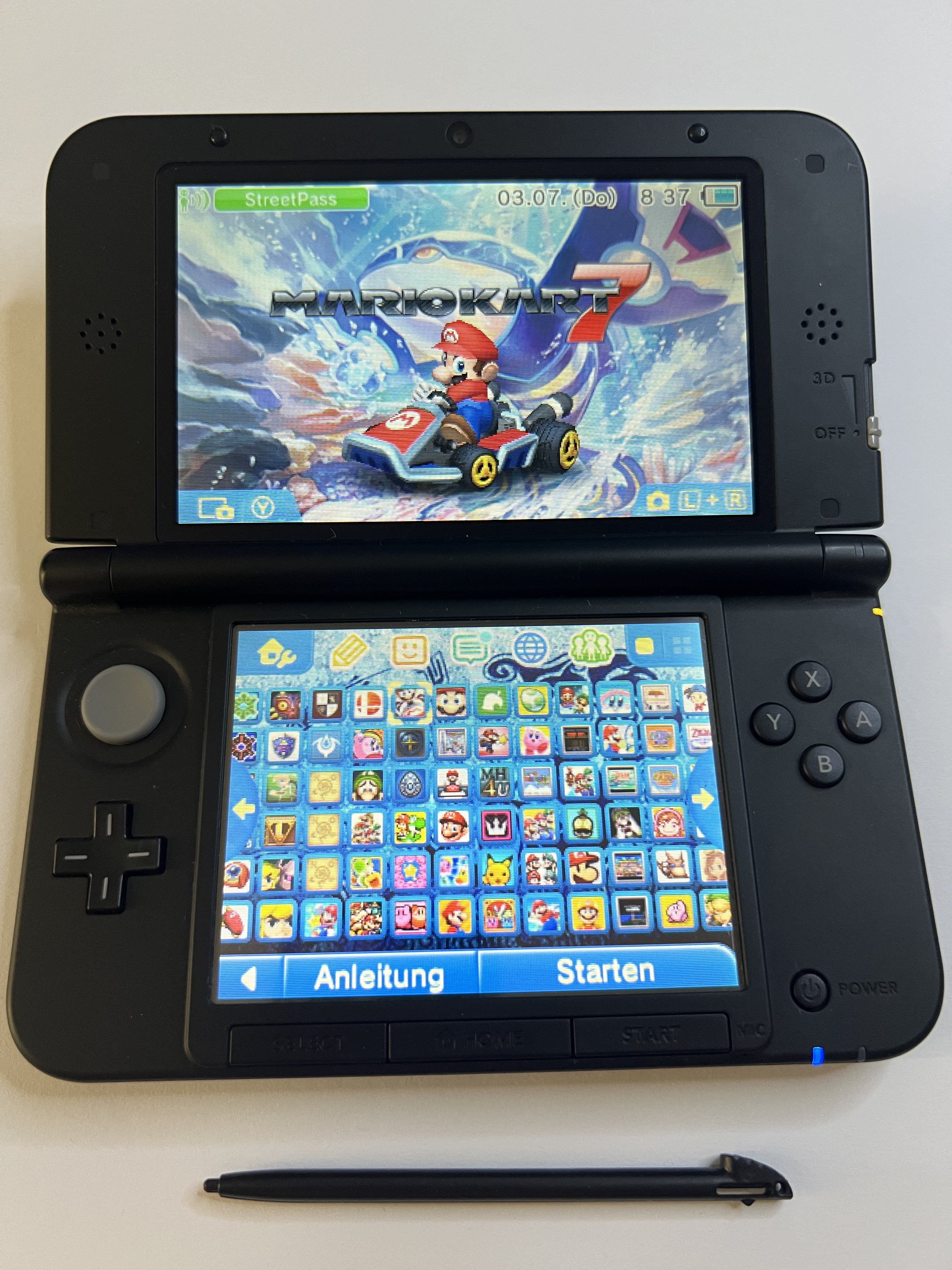 Nintendo 3DS XL Konsole in blau mit 128GB, Pokemon Bank, Poke Mover & vielen Extras