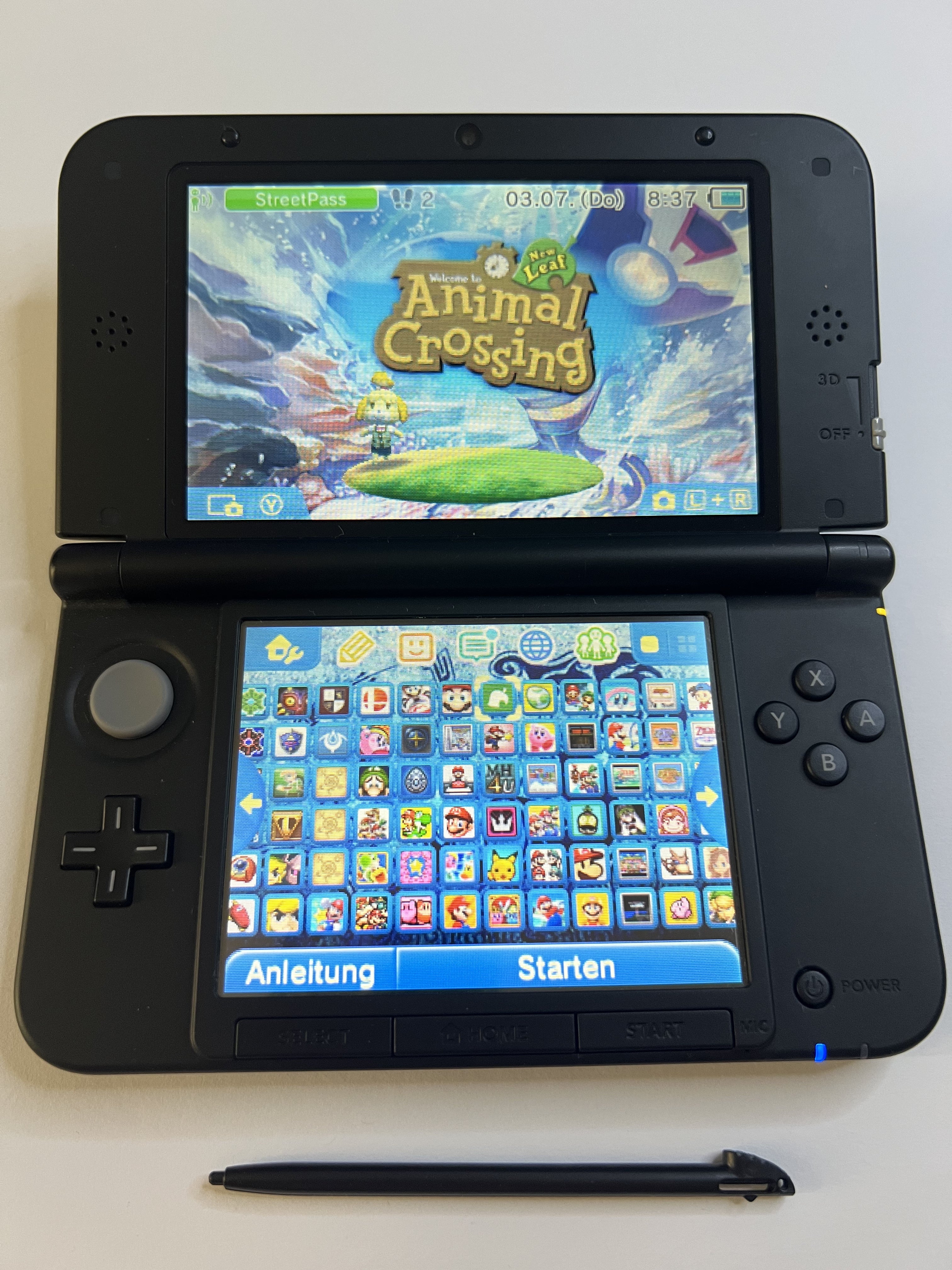 Nintendo 3DS XL Konsole in blau mit 128GB, Pokemon Bank, Poke Mover & vielen Extras