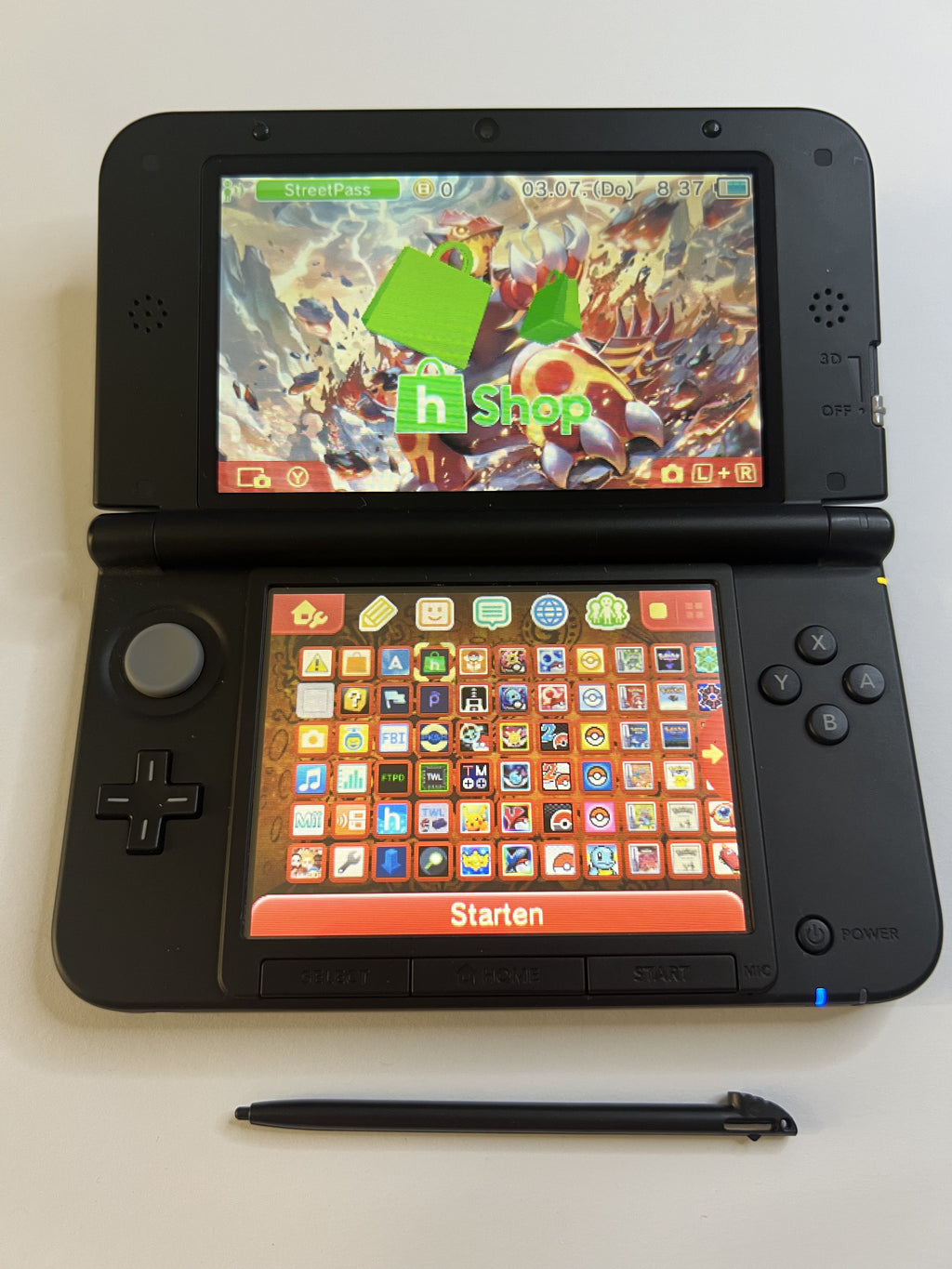 Nintendo 3DS XL Konsole rot CIB mit OVP, 128GB, Pokemon Bank, Poke Mover & vielen Extras