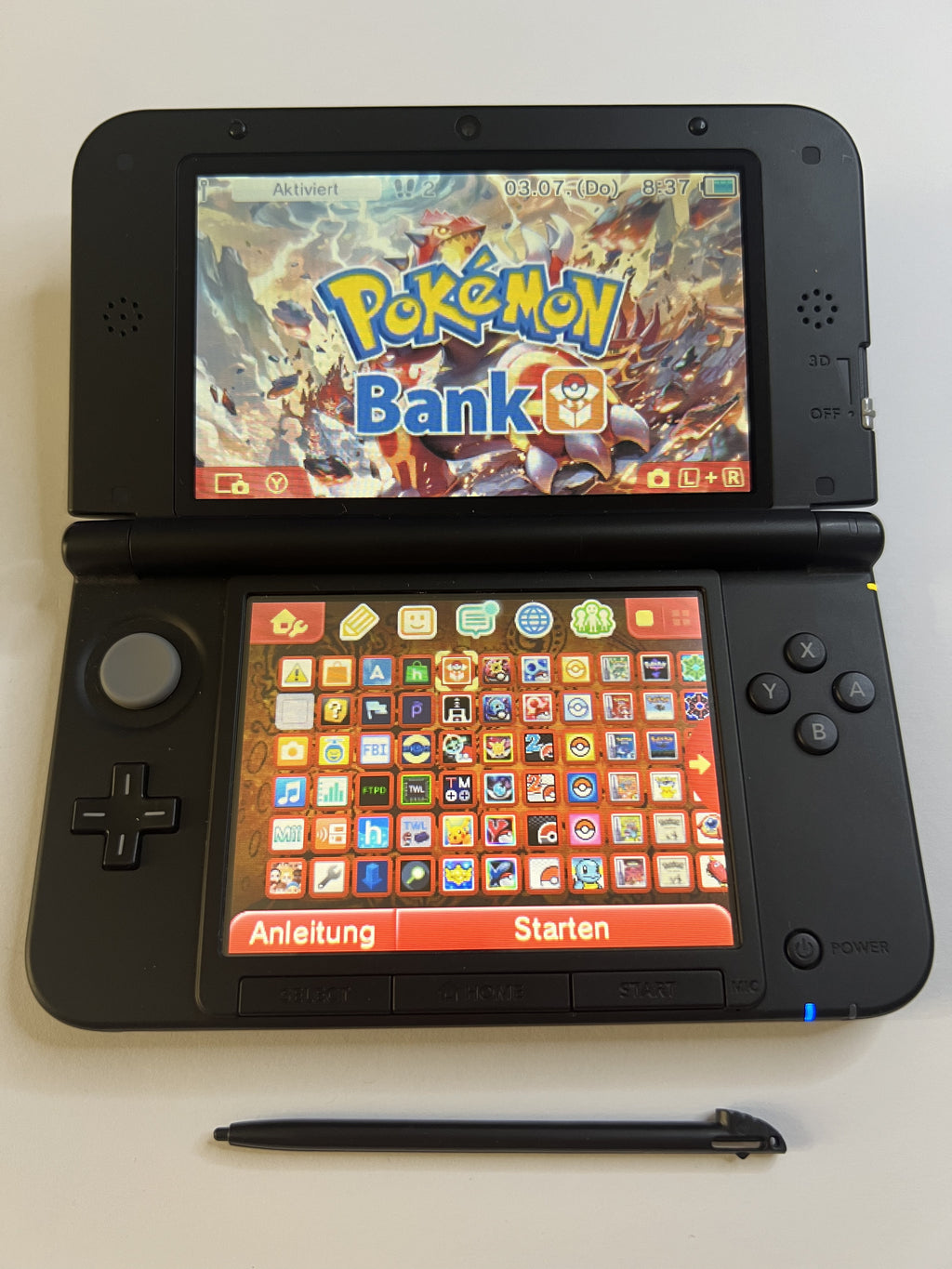 Nintendo 3DS XL Konsole rot CIB mit OVP, 128GB, Pokemon Bank, Poke Mover & vielen Extras