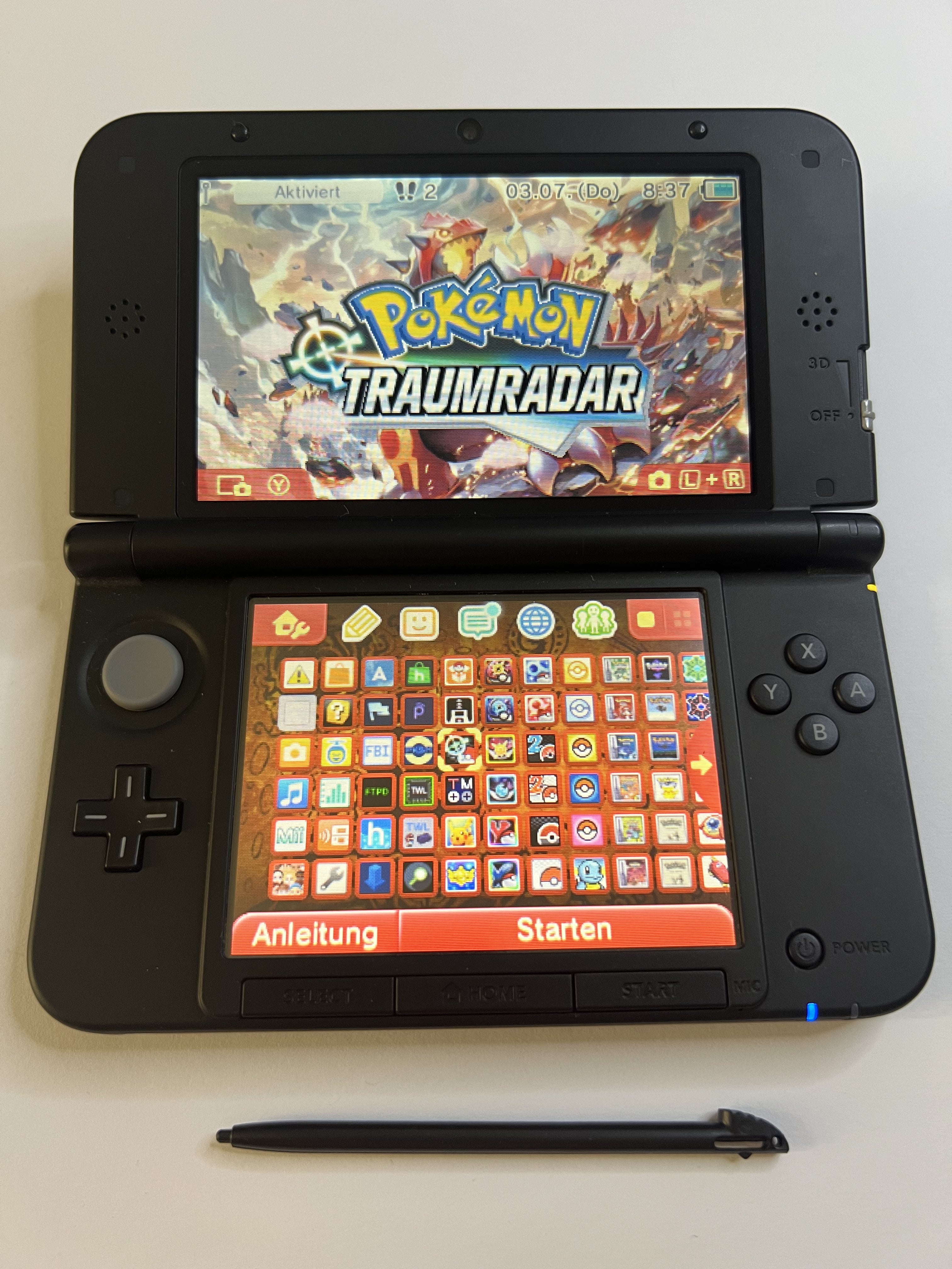 Nintendo 3DS XL Konsole rot CIB mit OVP, 128GB, Pokemon Bank, Poke Mover & vielen Extras