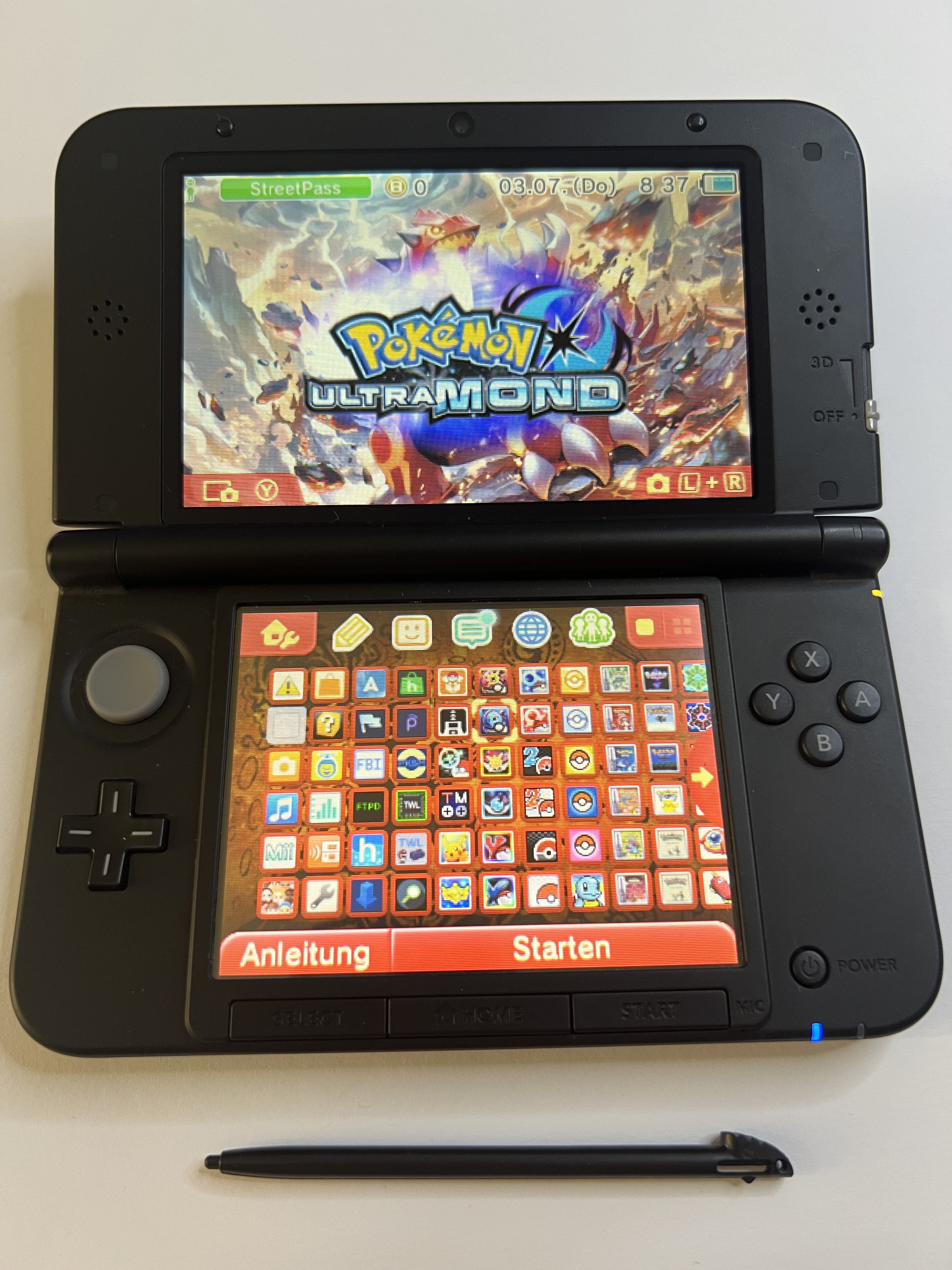Nintendo 3DS XL Konsole rot CIB mit OVP, 128GB, Pokemon Bank, Poke Mover & vielen Extras
