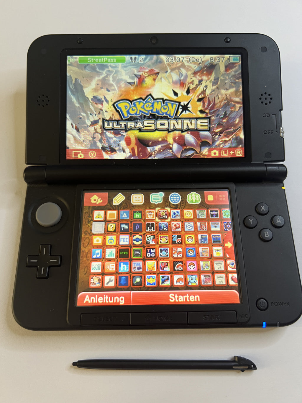 Nintendo 3DS XL Konsole rot CIB mit OVP, 128GB, Pokemon Bank, Poke Mover & vielen Extras