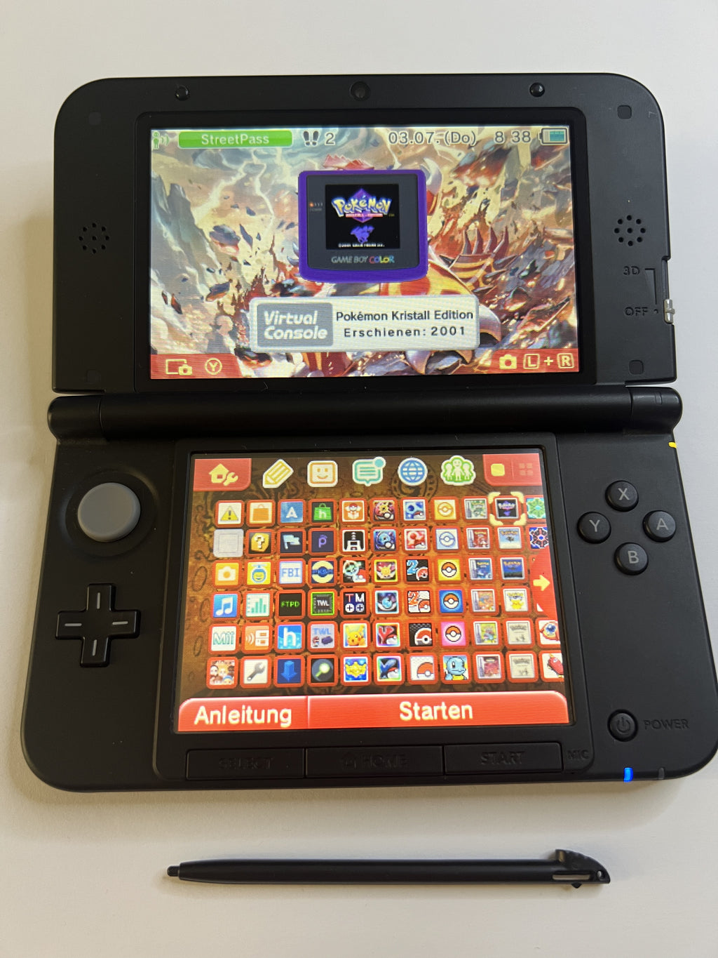 Nintendo 3DS XL Konsole rot CIB mit OVP, 128GB, Pokemon Bank, Poke Mover & vielen Extras