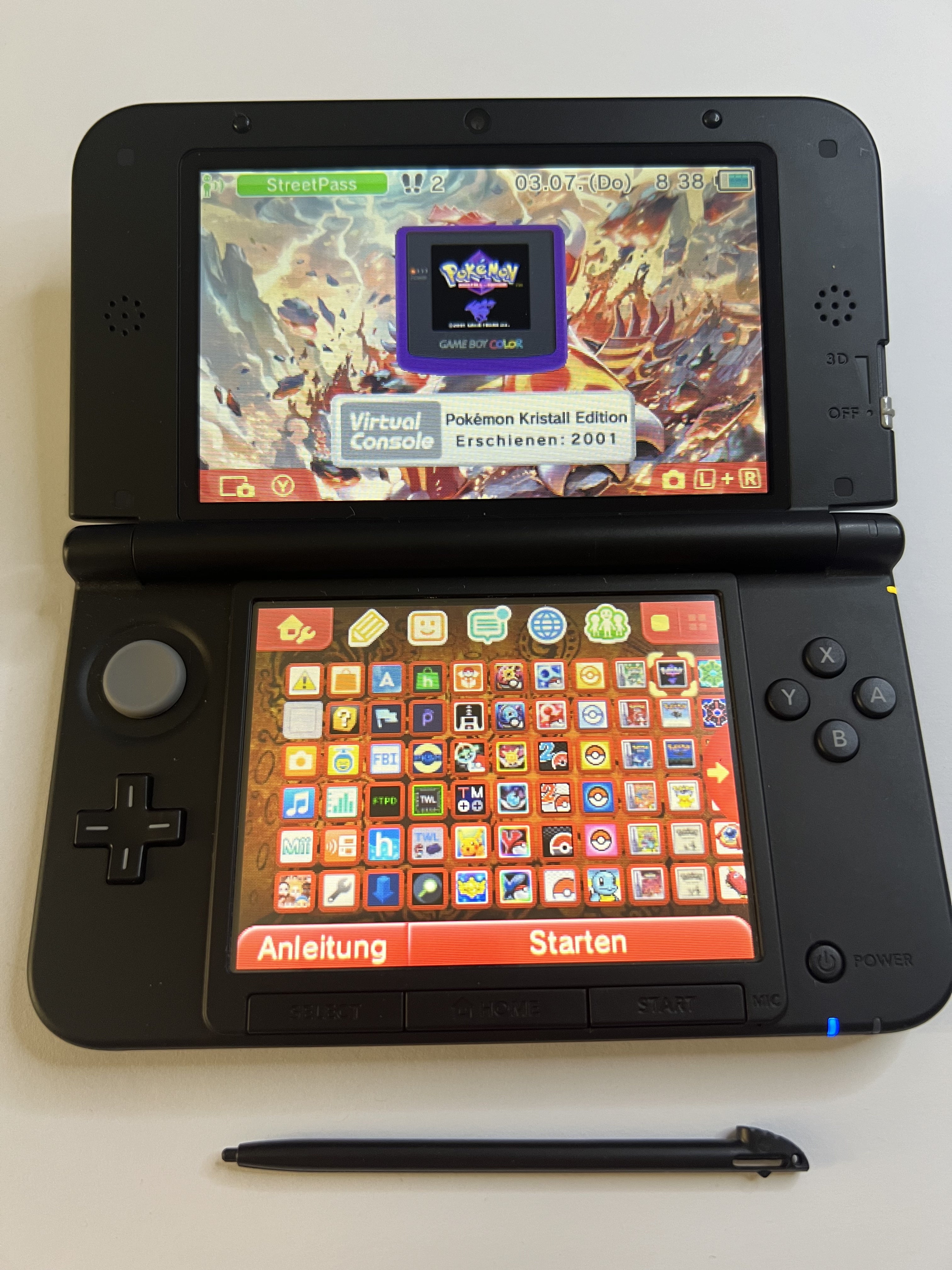 Nintendo 3DS XL Konsole rot CIB mit OVP, 128GB, Pokemon Bank, Poke Mover & vielen Extras
