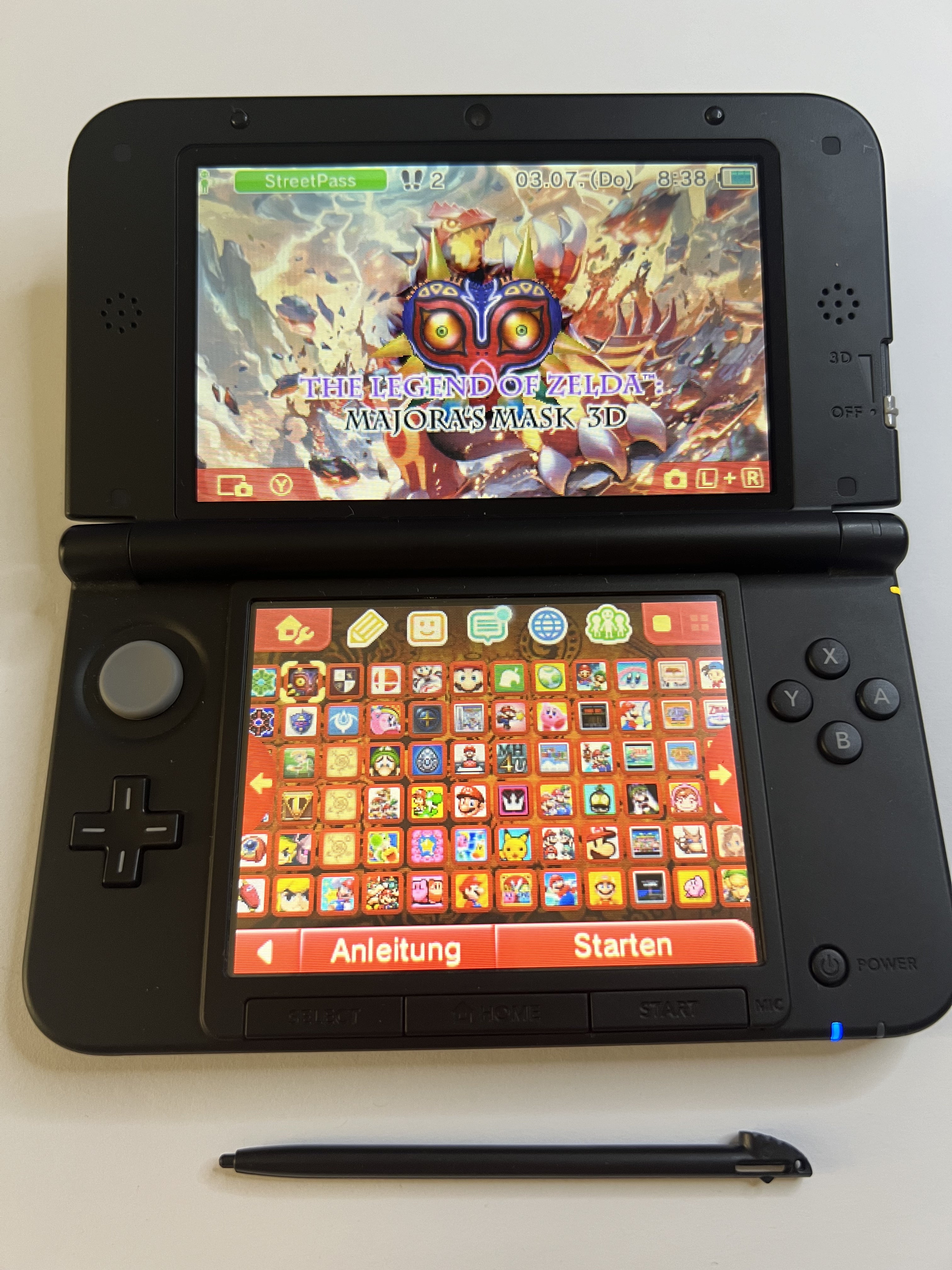 Nintendo 3DS XL Konsole rot CIB mit OVP, 128GB, Pokemon Bank, Poke Mover & vielen Extras