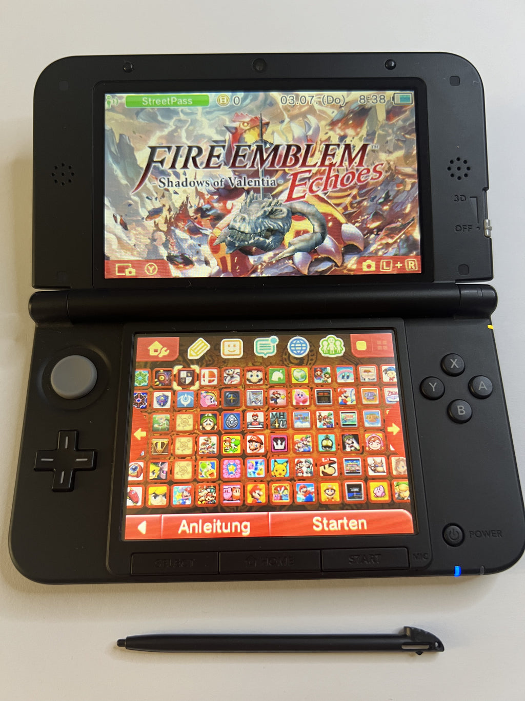 Nintendo 3DS XL Konsole rot CIB mit OVP, 128GB, Pokemon Bank, Poke Mover & vielen Extras