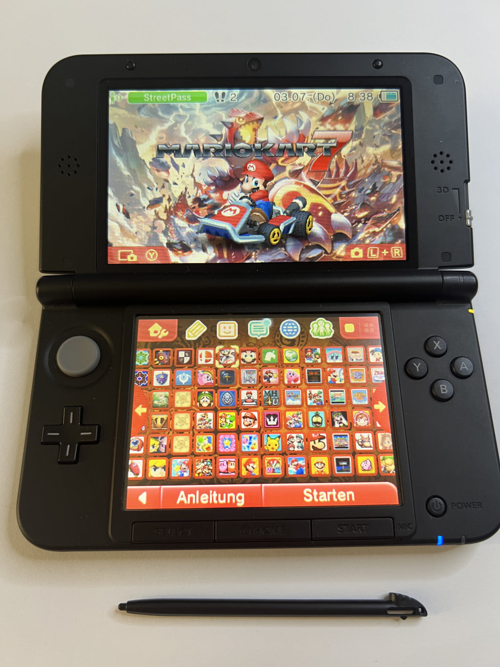 Nintendo 3DS XL Konsole rot CIB mit OVP, 128GB, Pokemon Bank, Poke Mover & vielen Extras