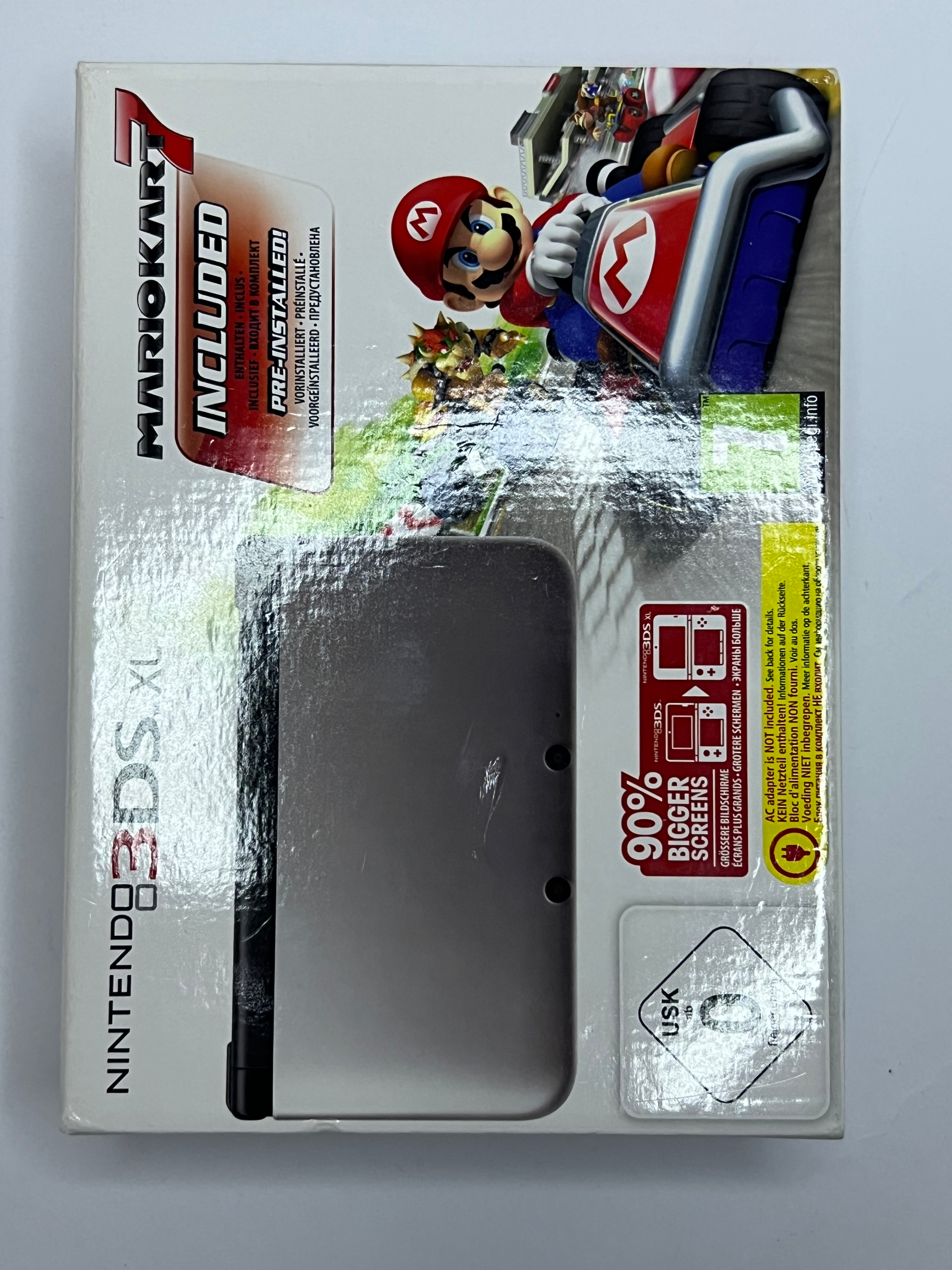 Nintendo 3DS XL Konsole silber in OVP CIB mit 128GB, Pokemon Bank, Poke Mover & vielen Extras