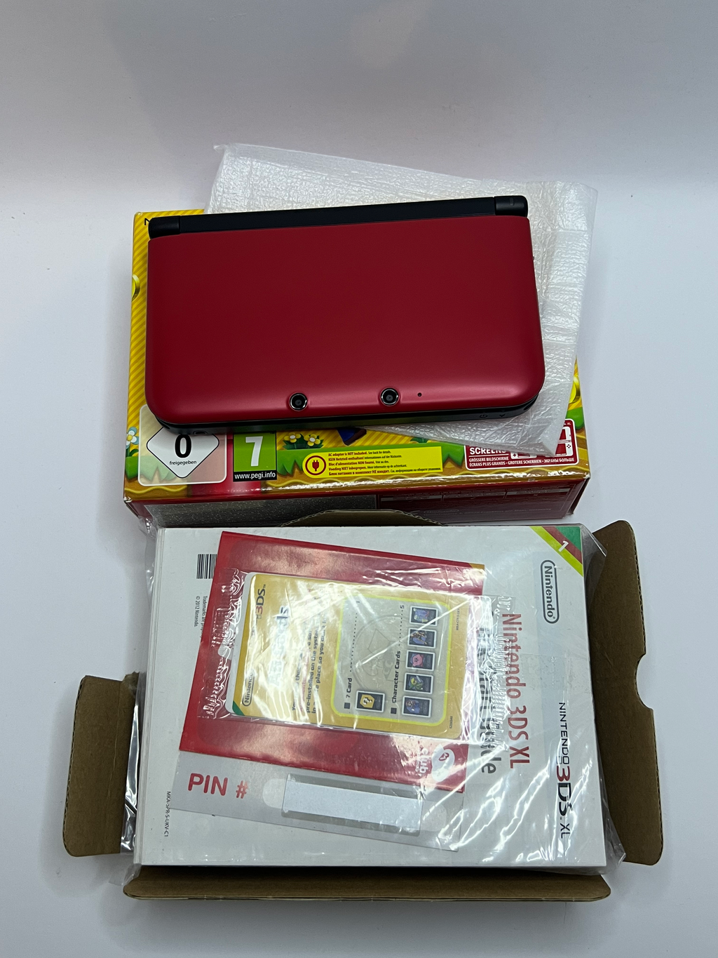 Nintendo 3DS XL Konsole rot CIB mit OVP, 128GB, Pokemon Bank, Poke Mover & vielen Extras