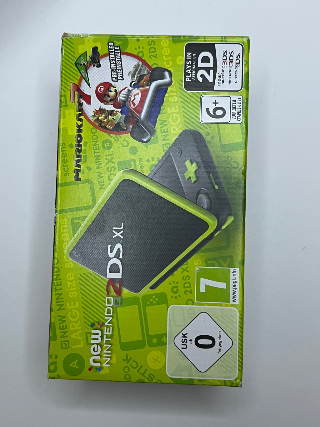 Nintendo New 2DS XL Konsole in neon grün in OVP mit 128GB, Pokemon Bank, Poke Mover & vielen Extras