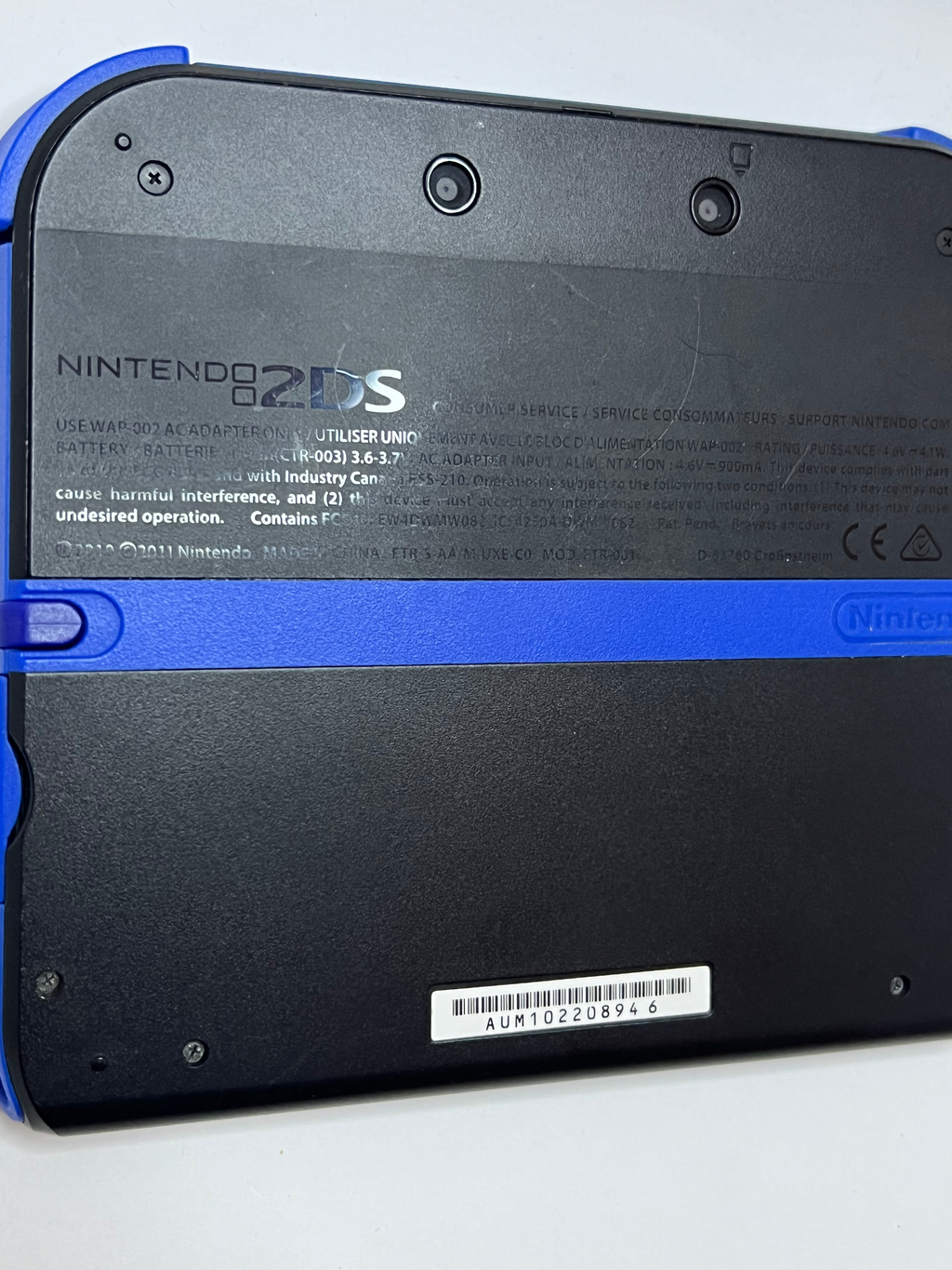 Nintendo 2DS Konsole schwarz blau mit 128GB, Pokemon Bank, Poke Mover & vielen Extras