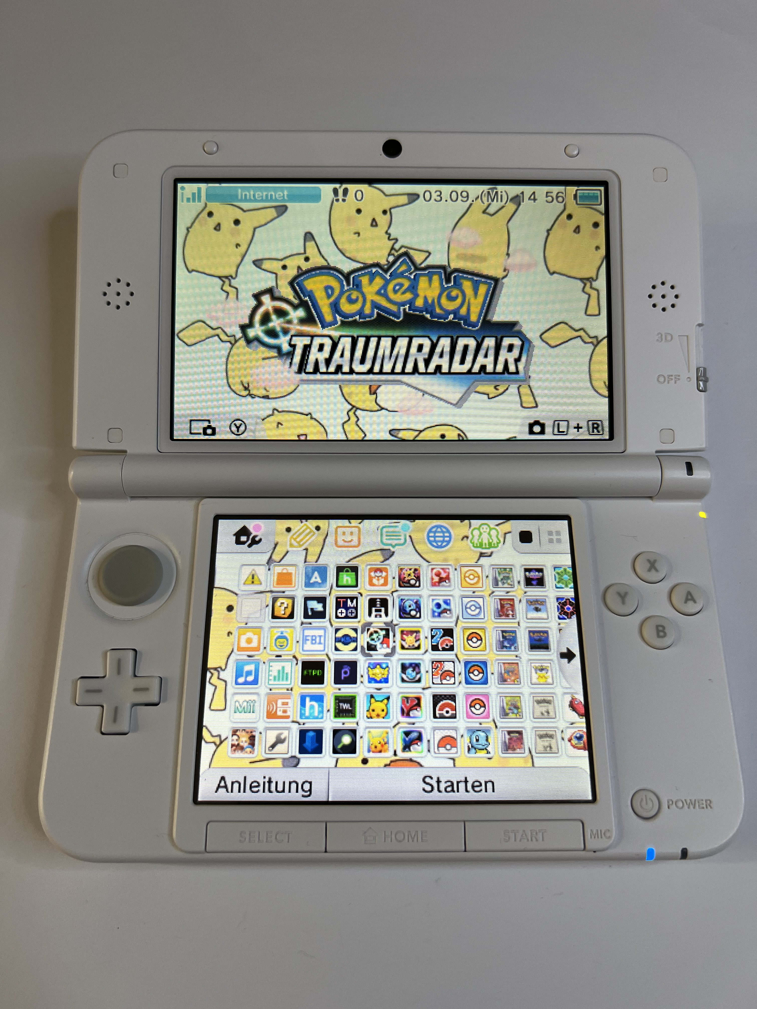 Nintendo 3DS XL Konsole in weiss mit 128GB, Pokemon Bank, Poke Mover & vielen Extras